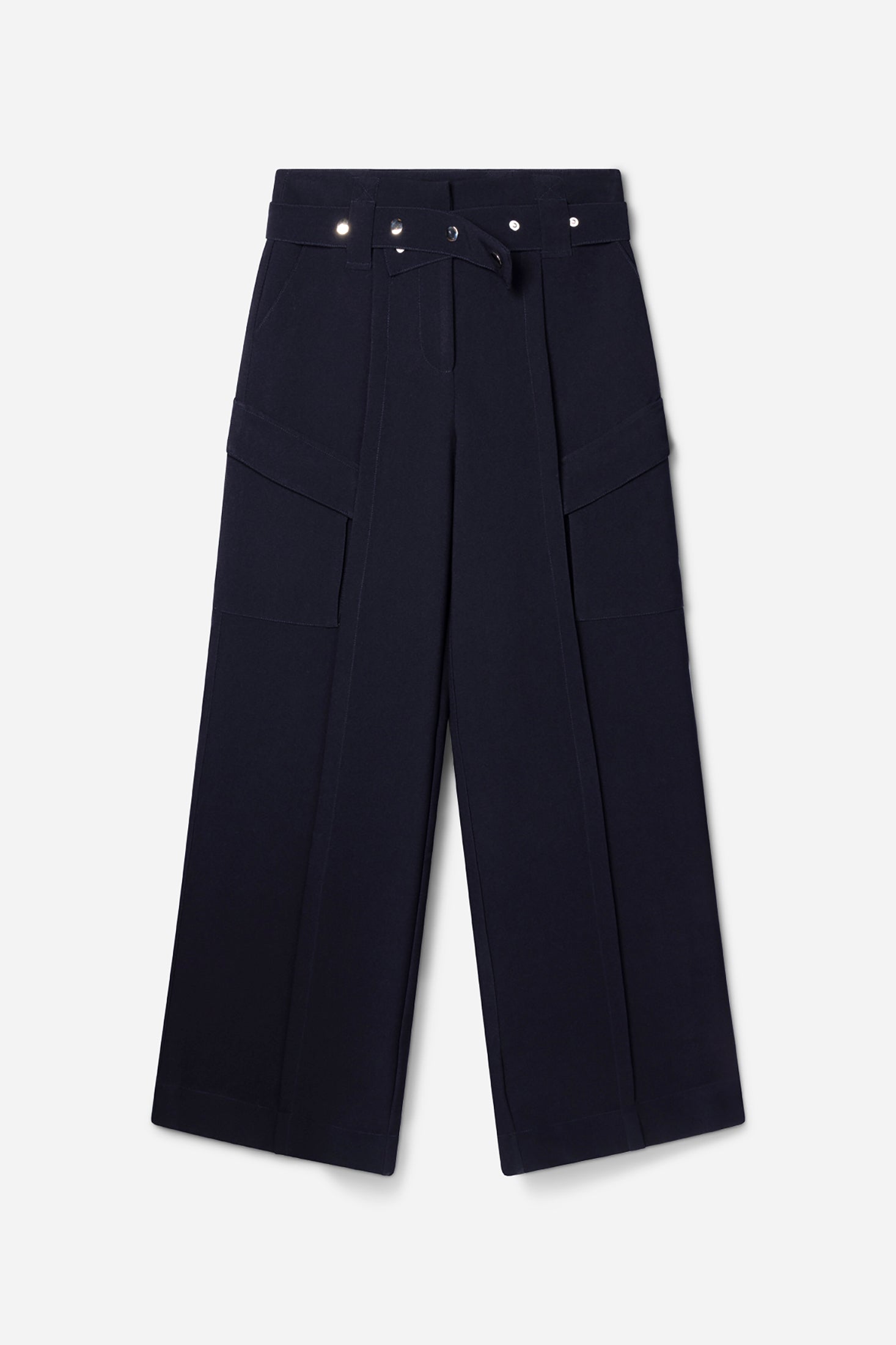 Aaiko Elvar pantaloni blu notte gamba larga