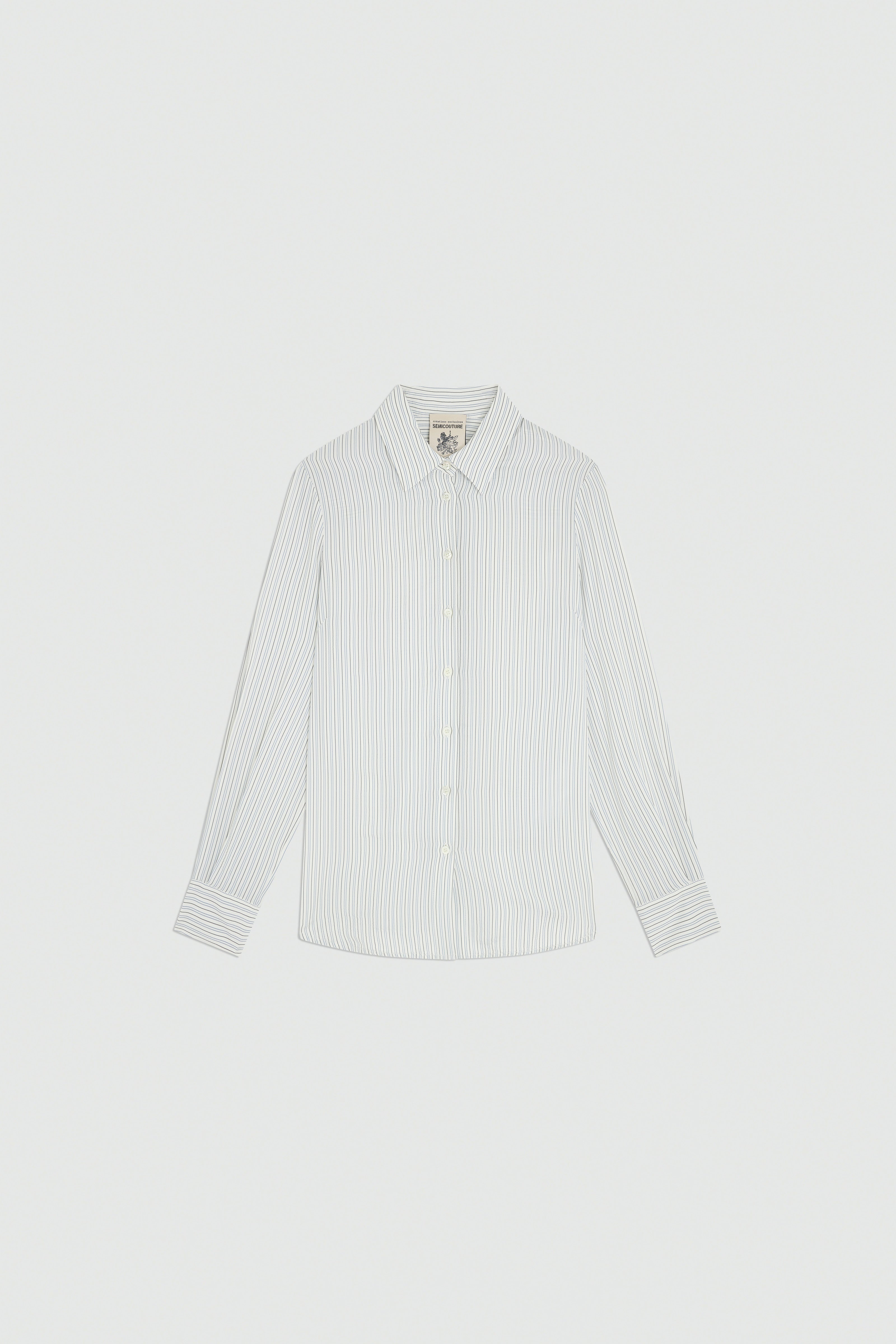 Semicouture Bonnie Y6WU56 camicia righe foulard