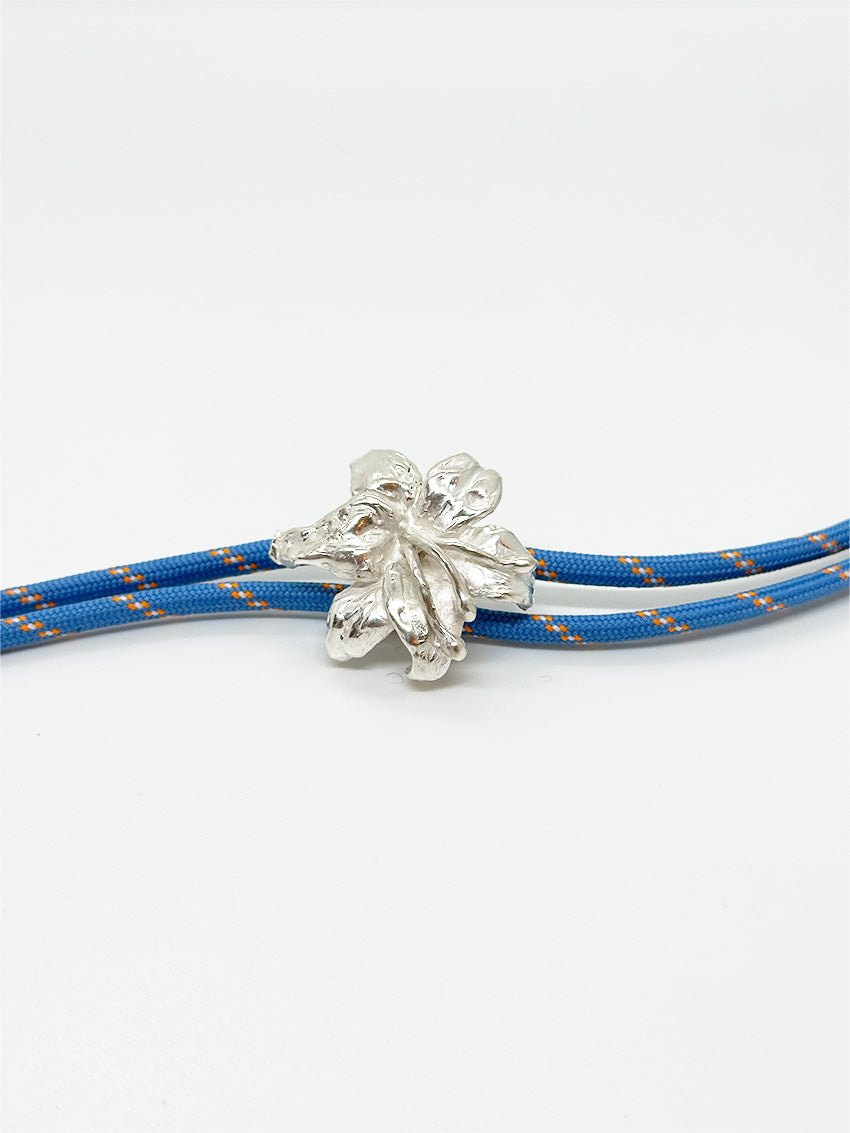 GiglioTigrato Bolo Tie collana giglio azzurra bronzo