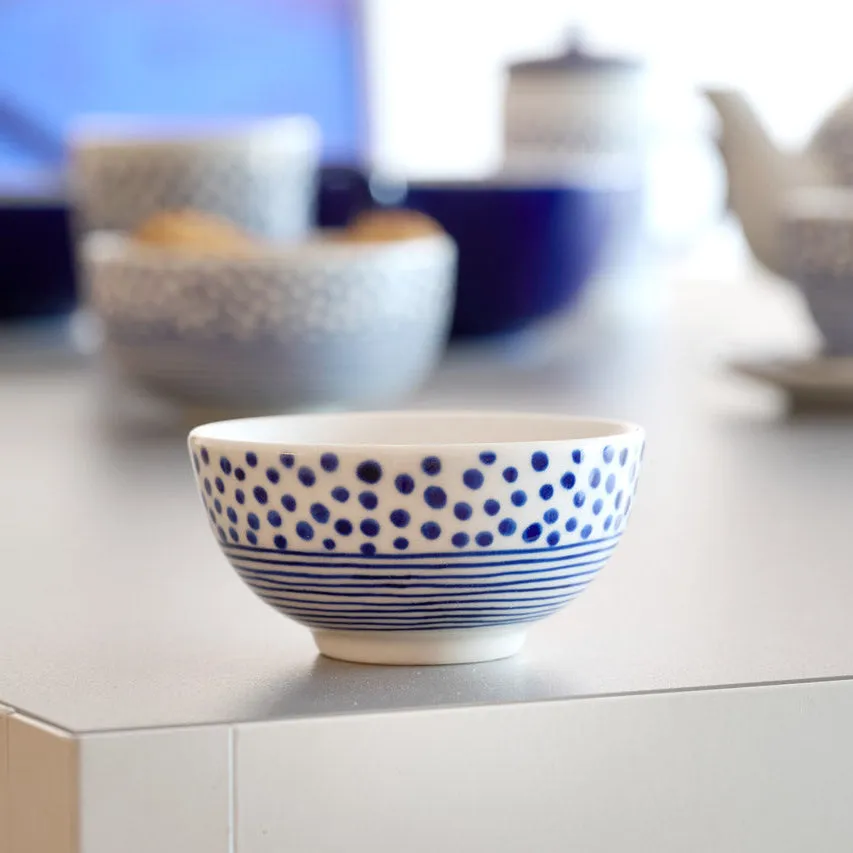 On Earth Cooperative Collection Dot Stripes ciotolina blu dia 9 cm