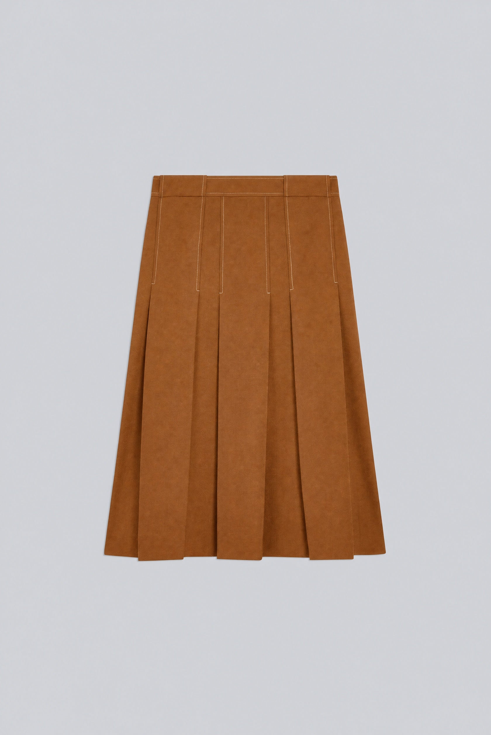 Semicouture Janette gonna lunga lana canyon pieghe