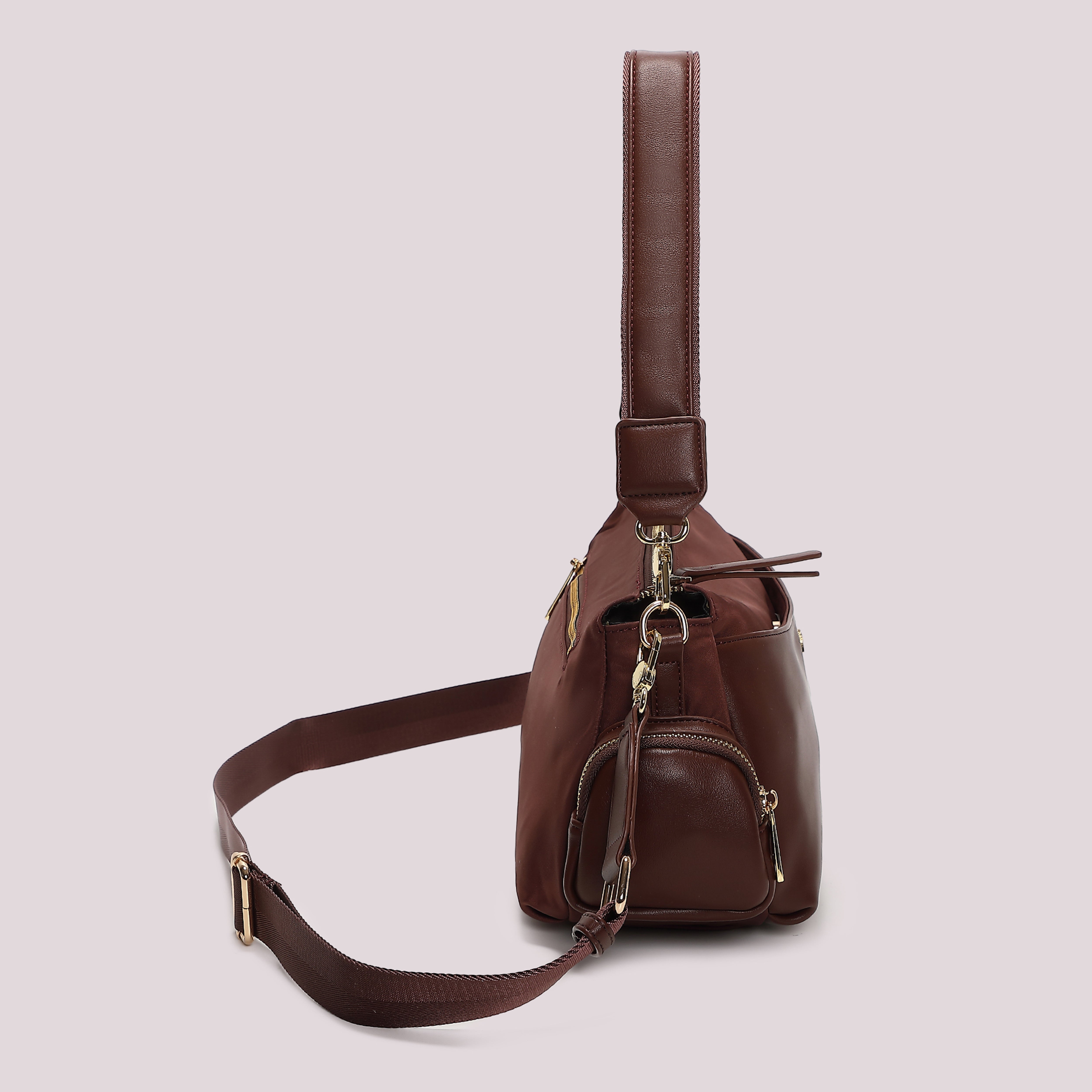 Mimi Mua Borsa a Tracolla in Nylon Nera