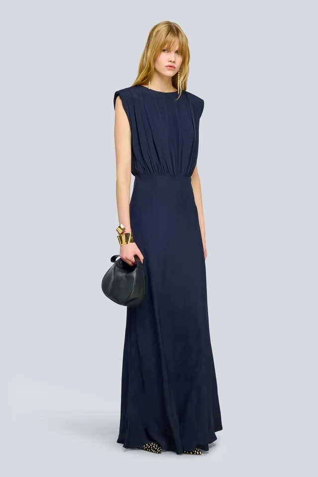 Semicouture Tiana abito blue smanicato