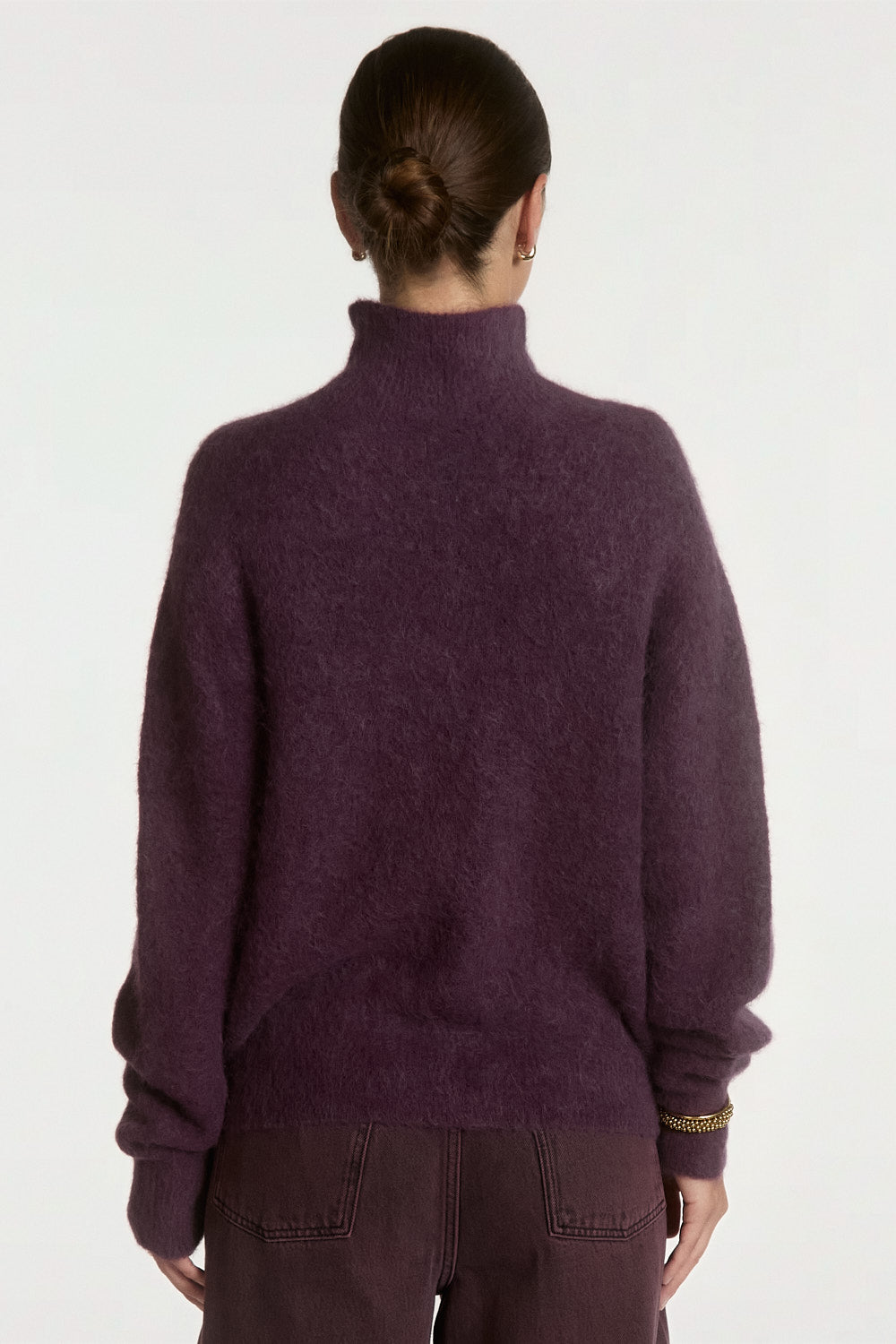 Aaiko Channa maglione viola collo alto