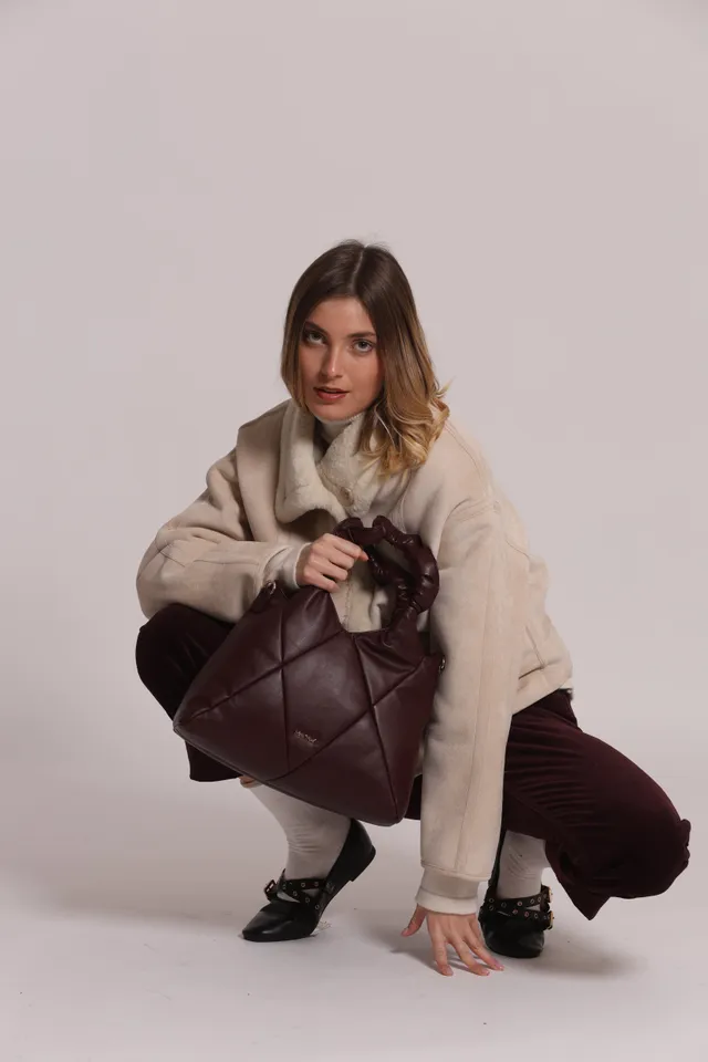 Mimi Mua Morbida Trapuntata Borsa Spalla Nero