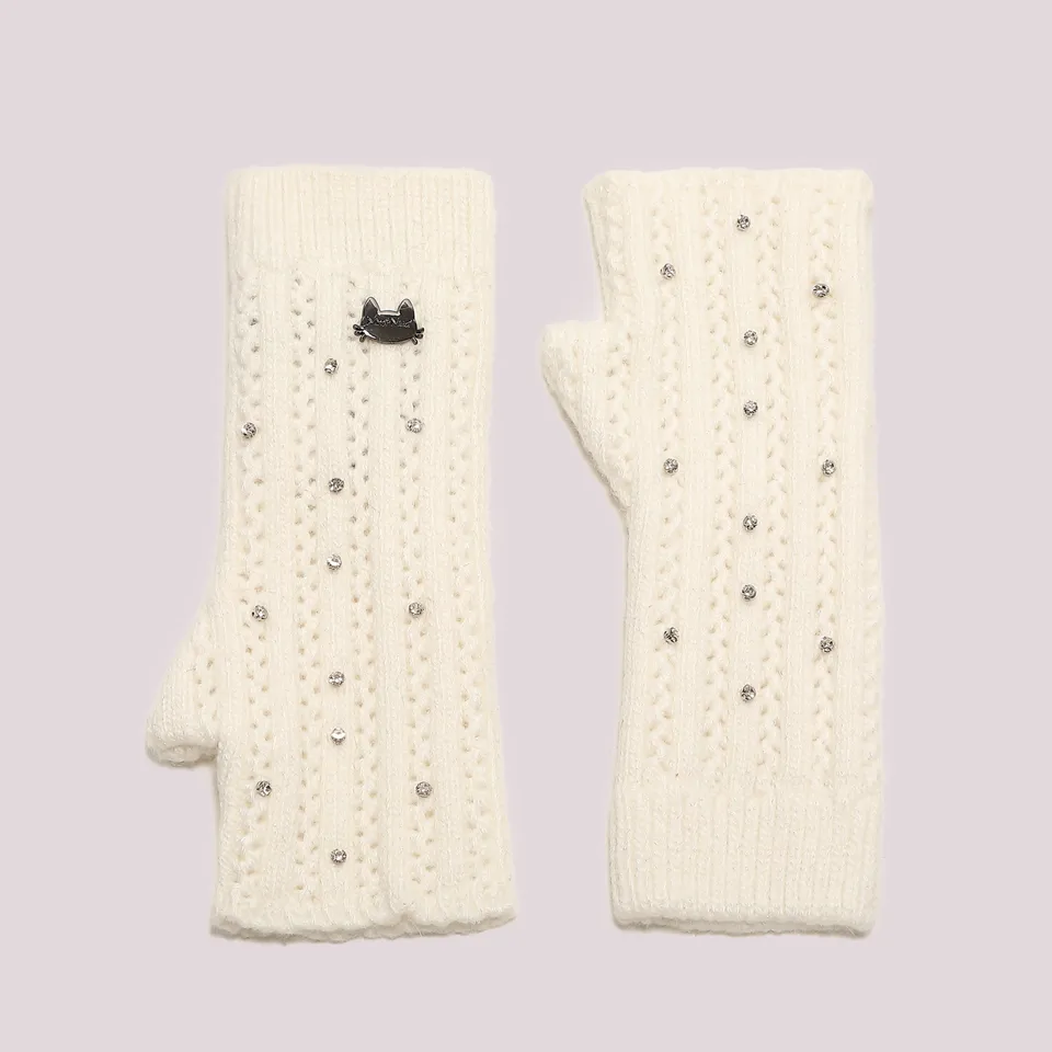 Mimi Mua Trecce Strass Manicotti Nero