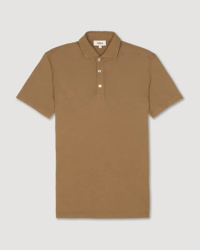 Altea Greg polo in cotone cammello