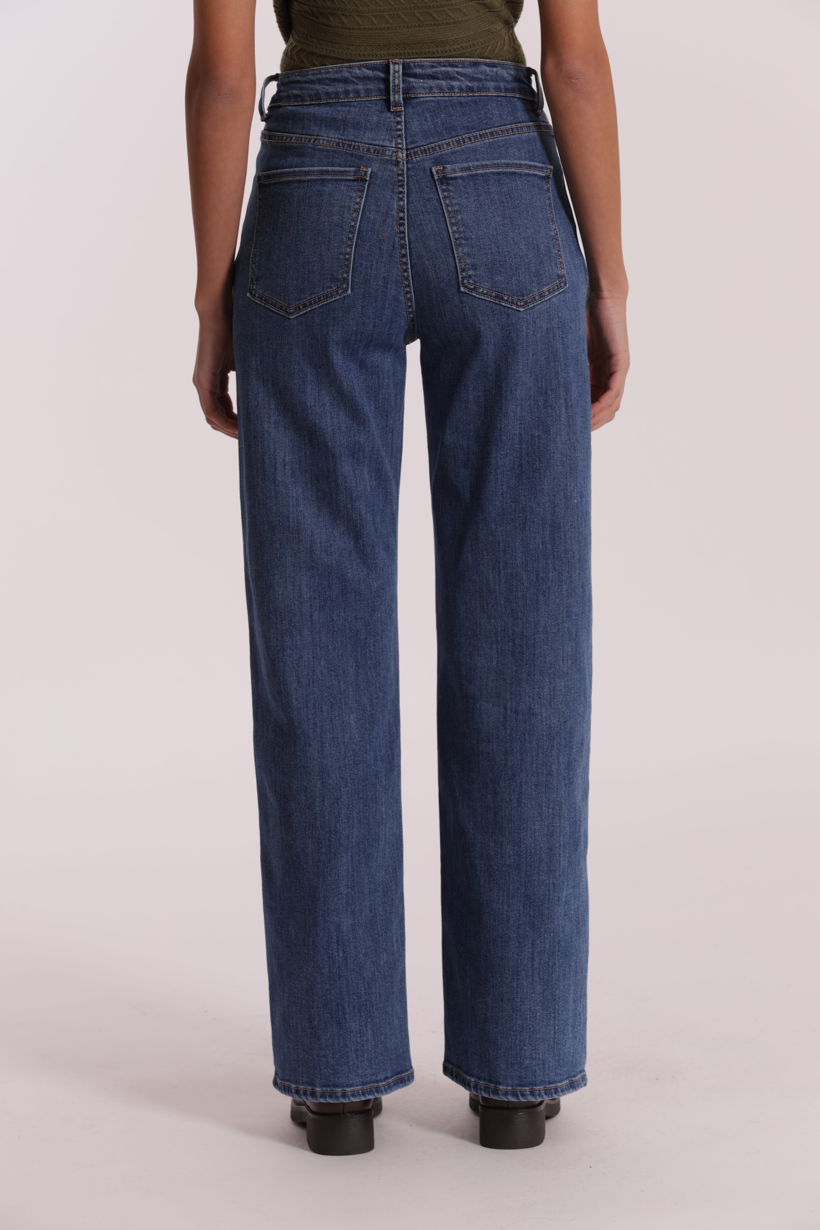 Mimi Mua Wide Leg jeans stampa fiocco nero