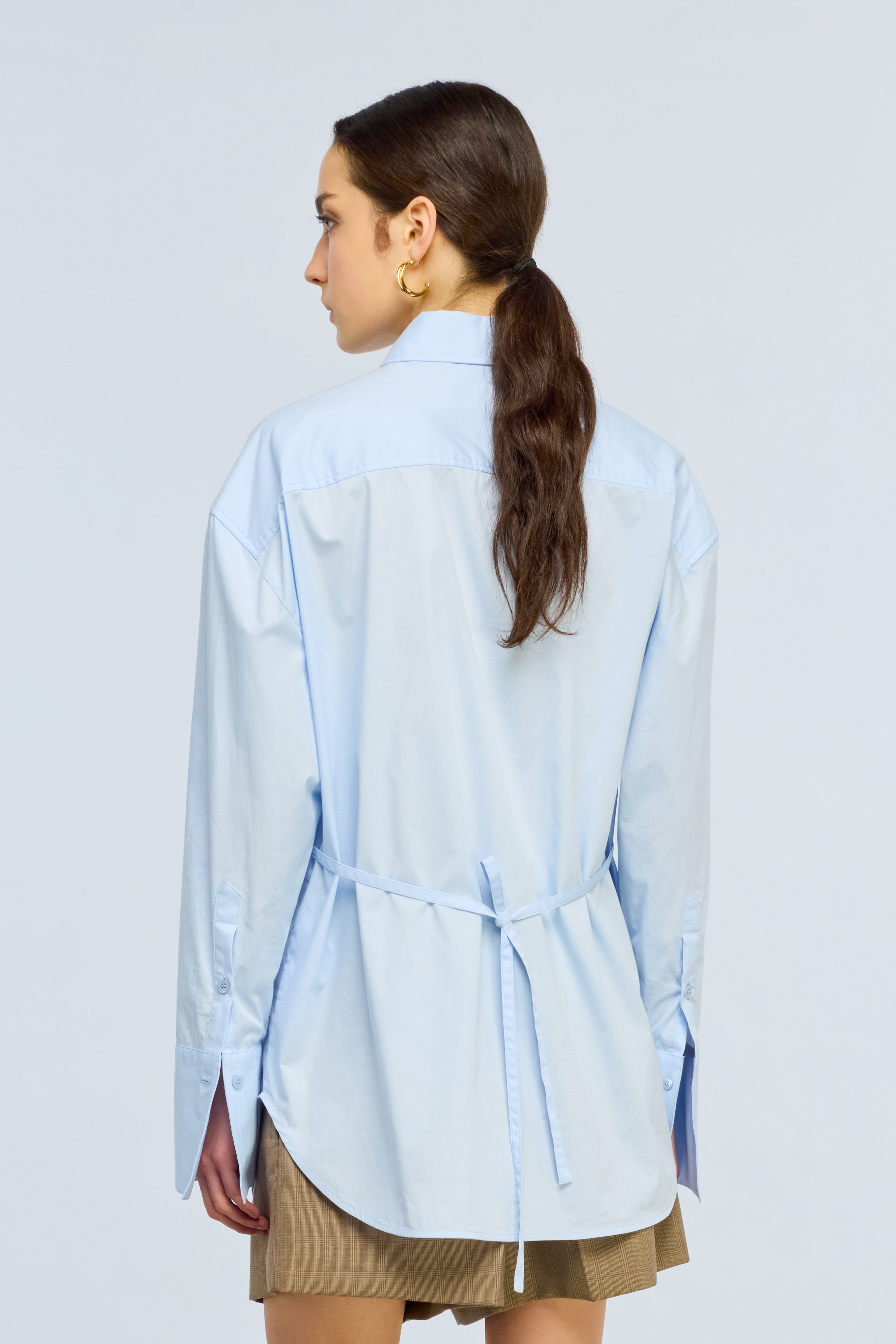 Semicouture Joanne camicia popeline azzurro cielo