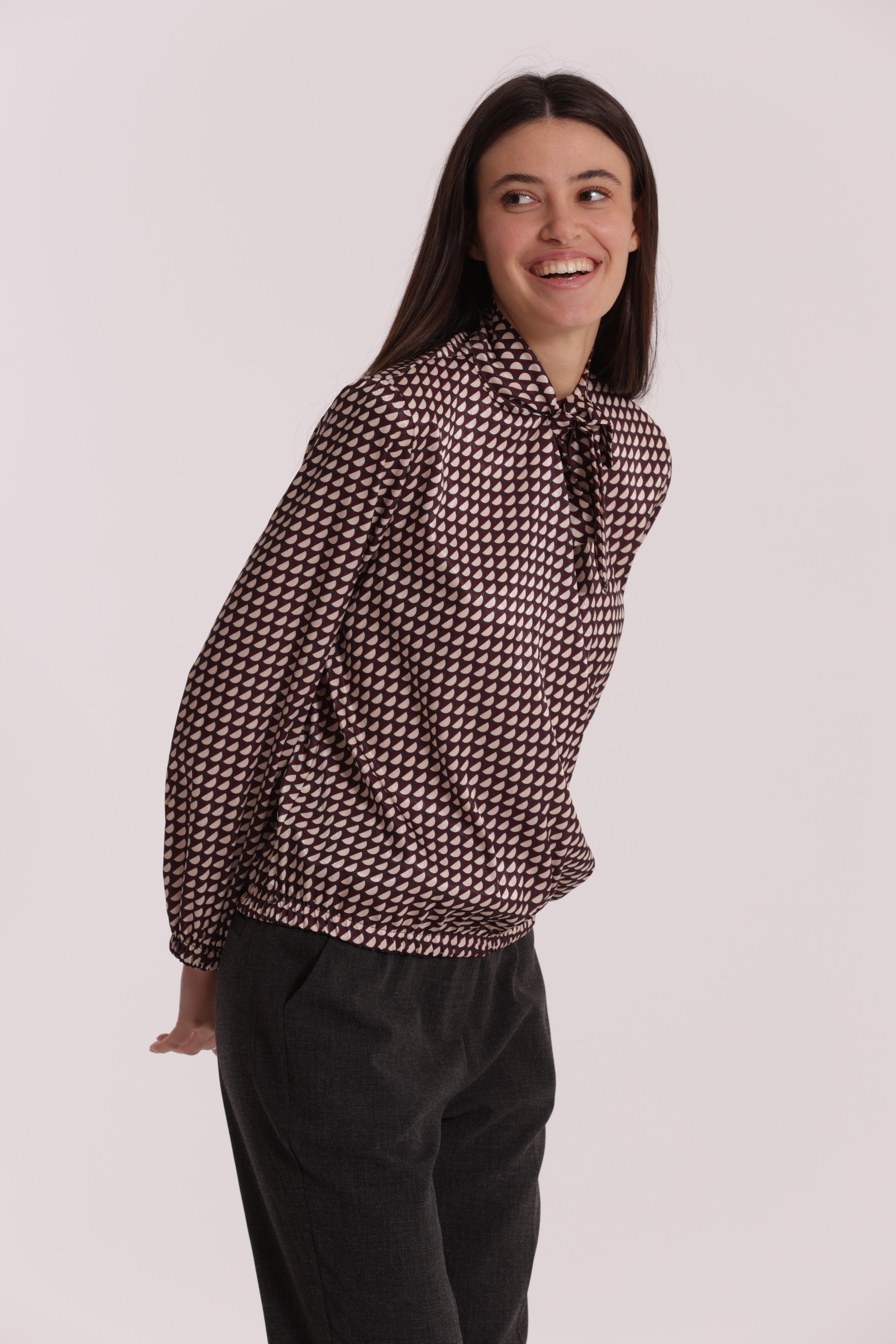 Mimi Mua Blusa con Fusciacca Fantasia Geo Mosto