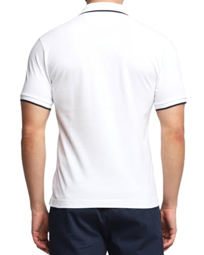La Martina BPMP04 polo uomo cotone bianco XXL
