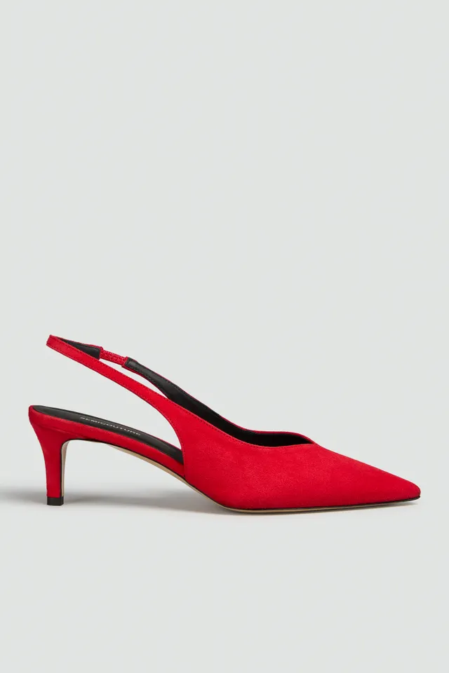 Semicouture Karen decollete pelle rosso lacca