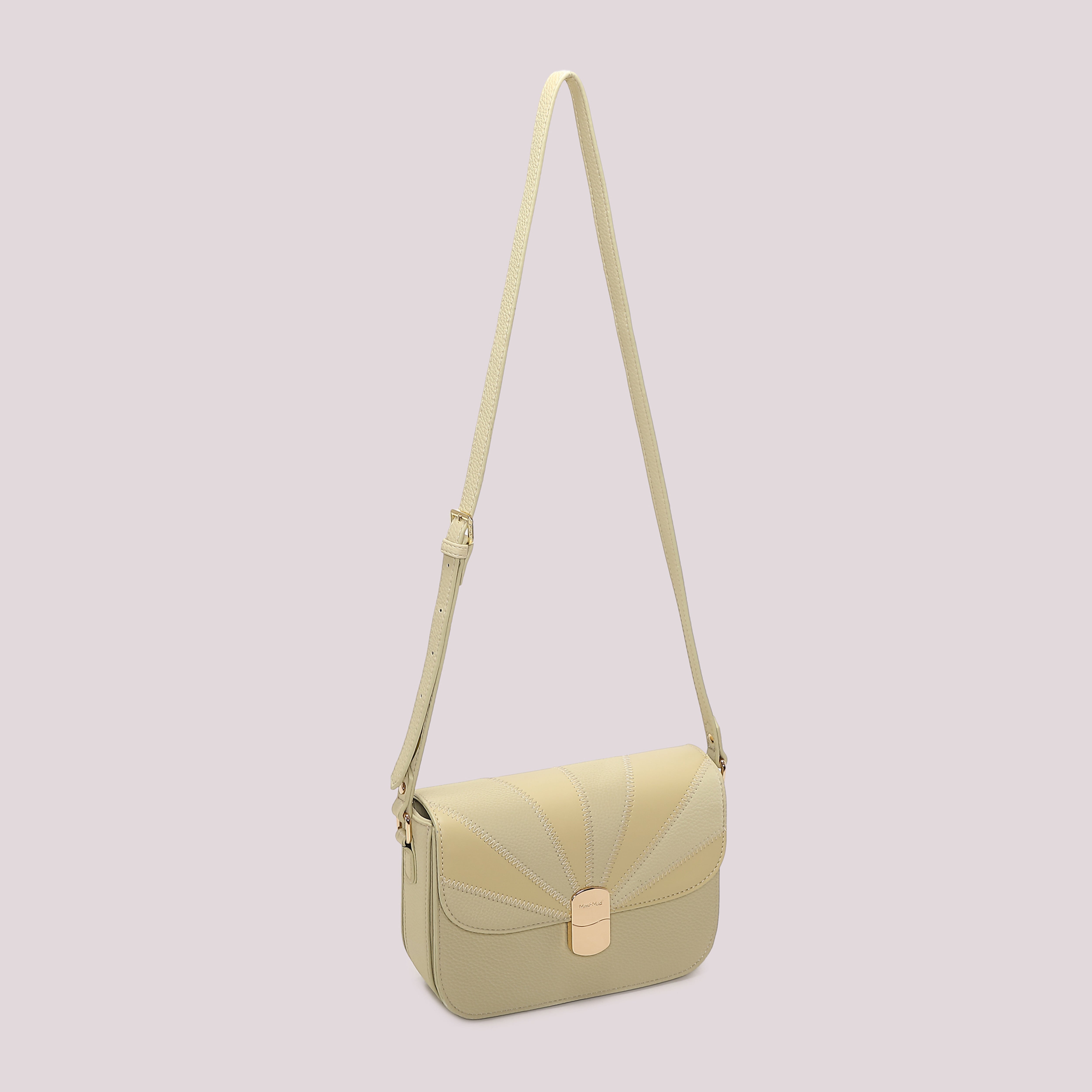 Mimi Mua borsa tracolla patta patchwork bianco