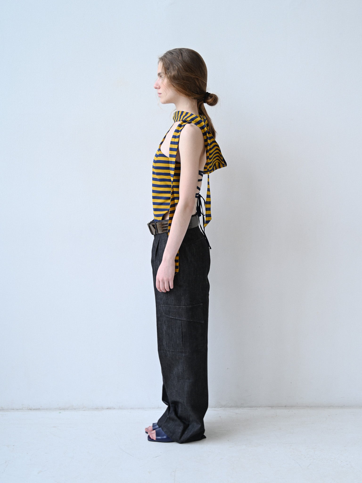 GiglioTigrato Bowie Trousers II denim cargo gamba larga