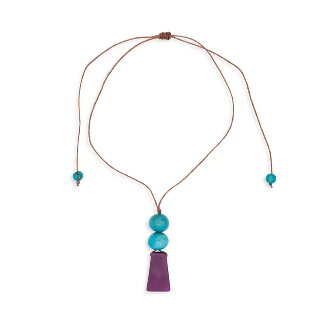 On Earth Cooperative Collection Sierra collana tagua multicolore 60 cm