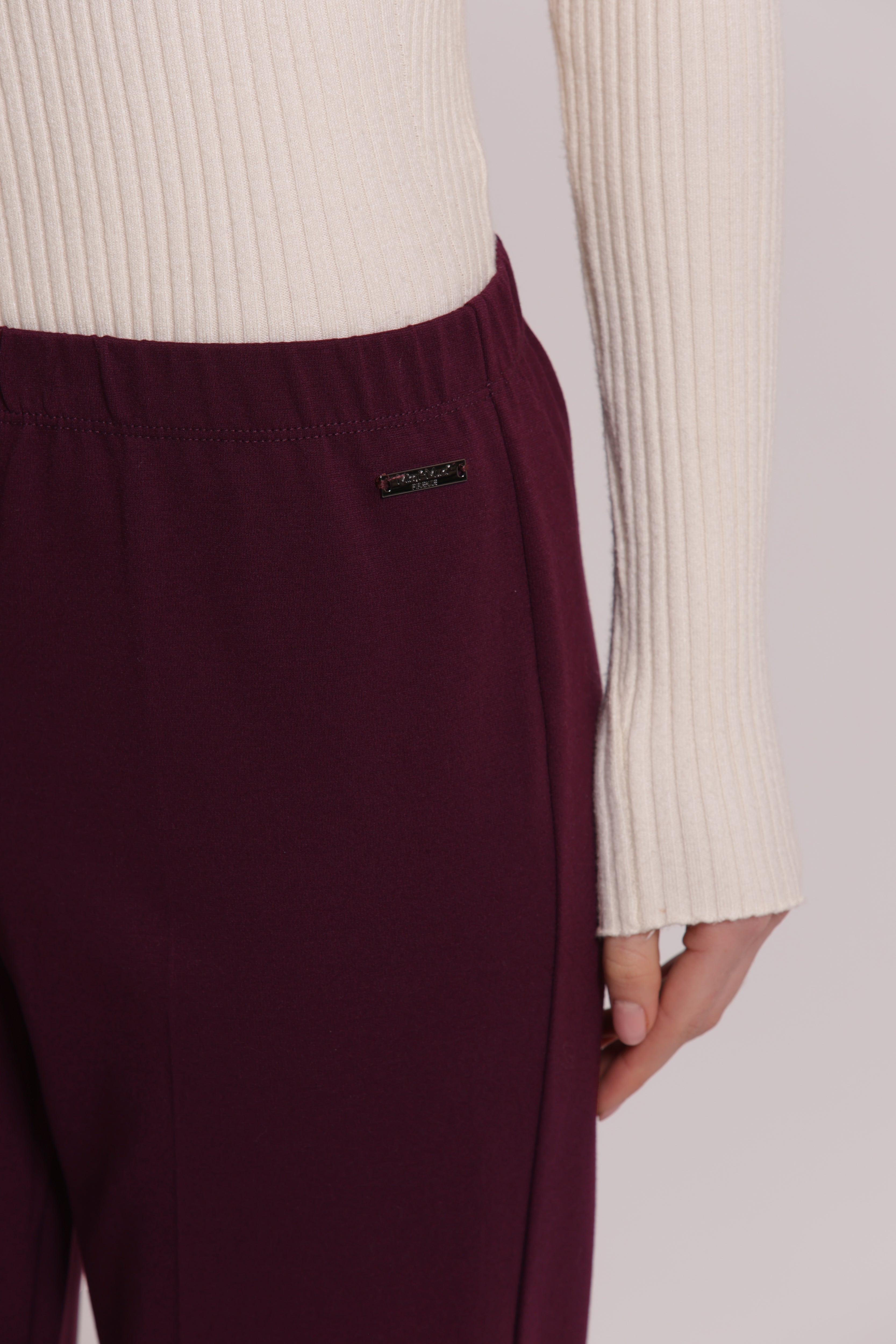 Mimi Mua Pantalone Risvolto Punto Milano Nero