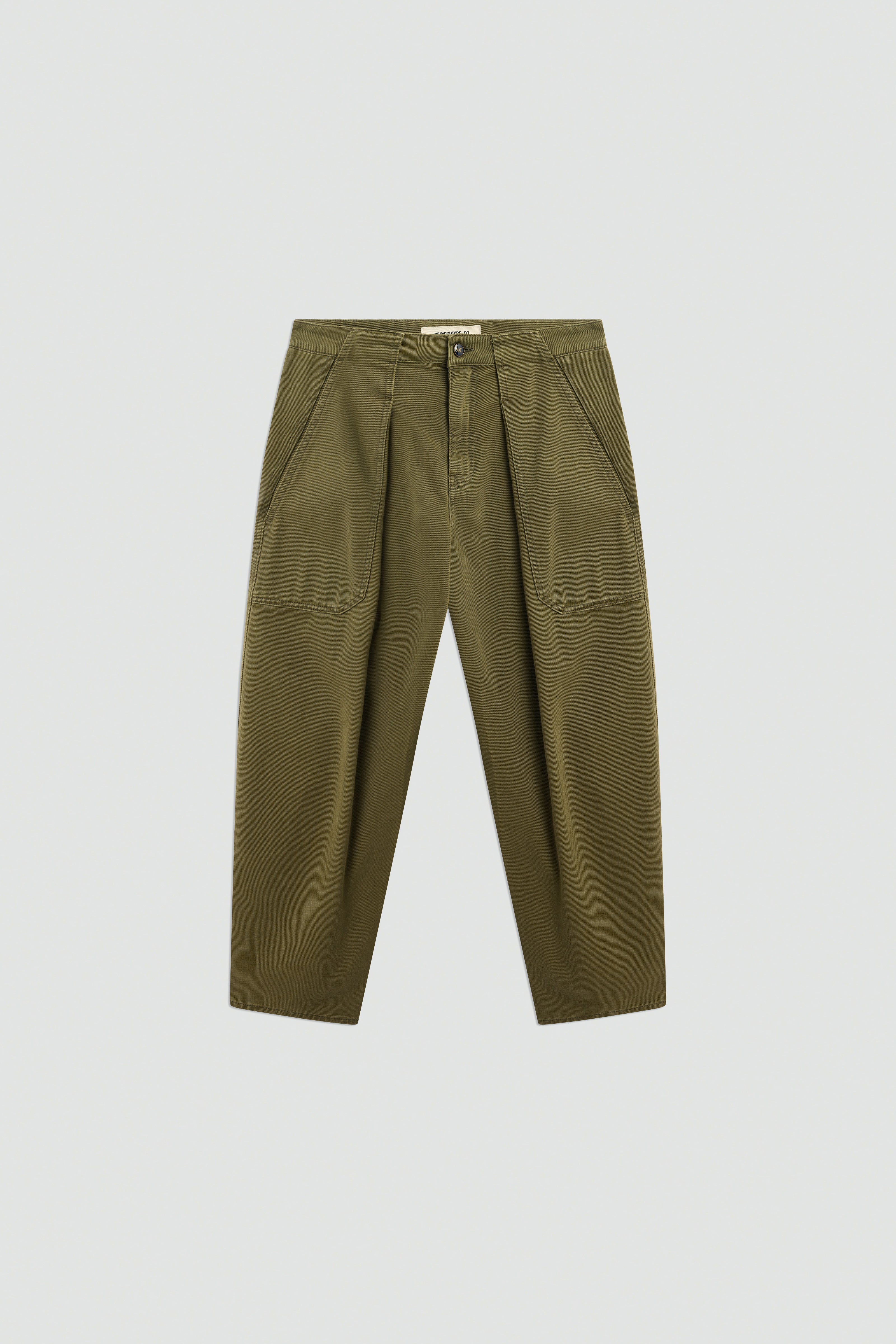 Semicouture Eliza pantalone verde militare bull