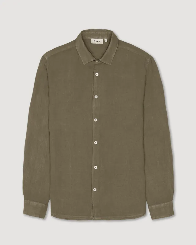 Altea Bond Camicia Lino Army Regular