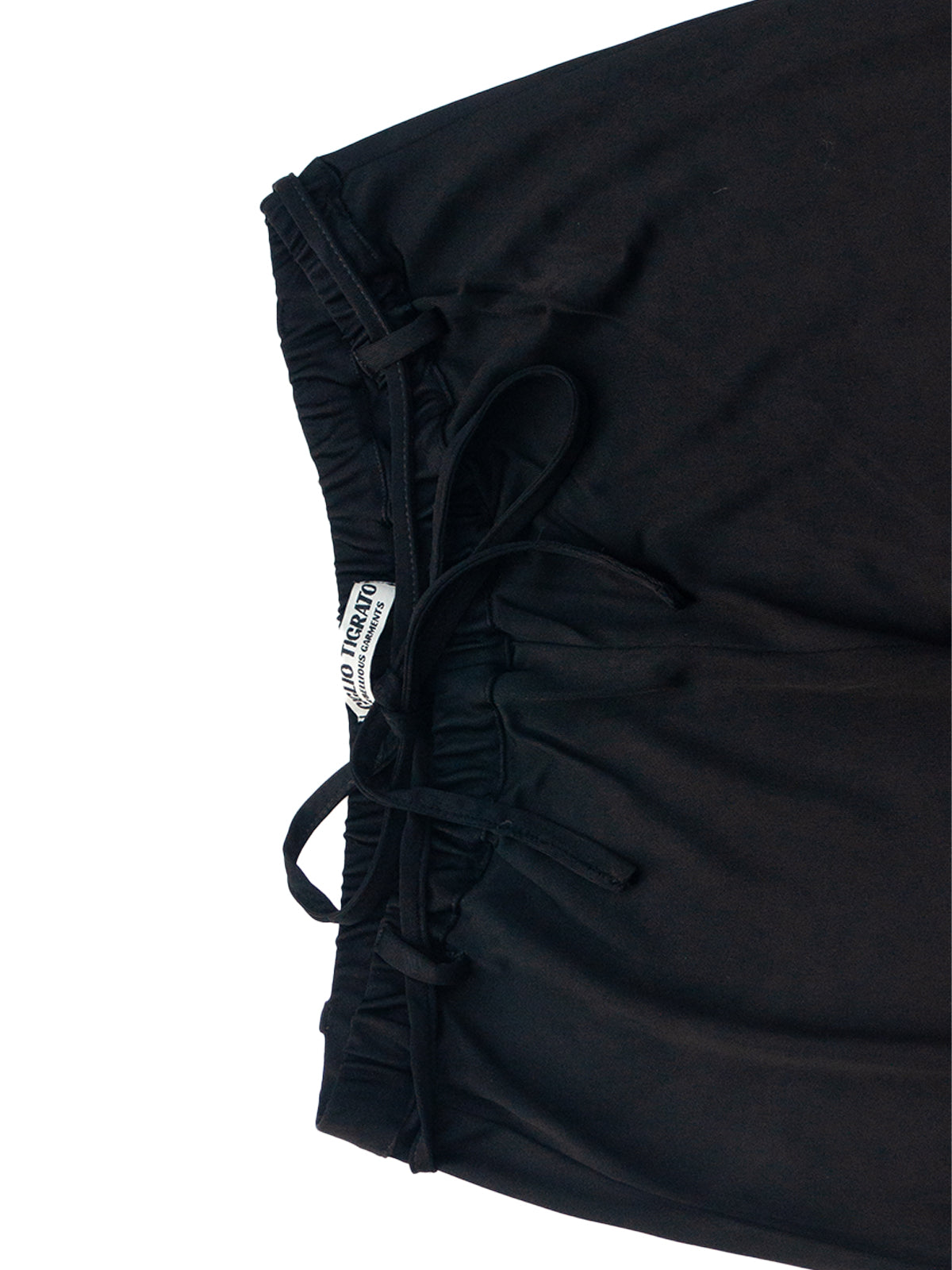 Giglio Tigrato Wudang pantaloni neri viscosa upcycled