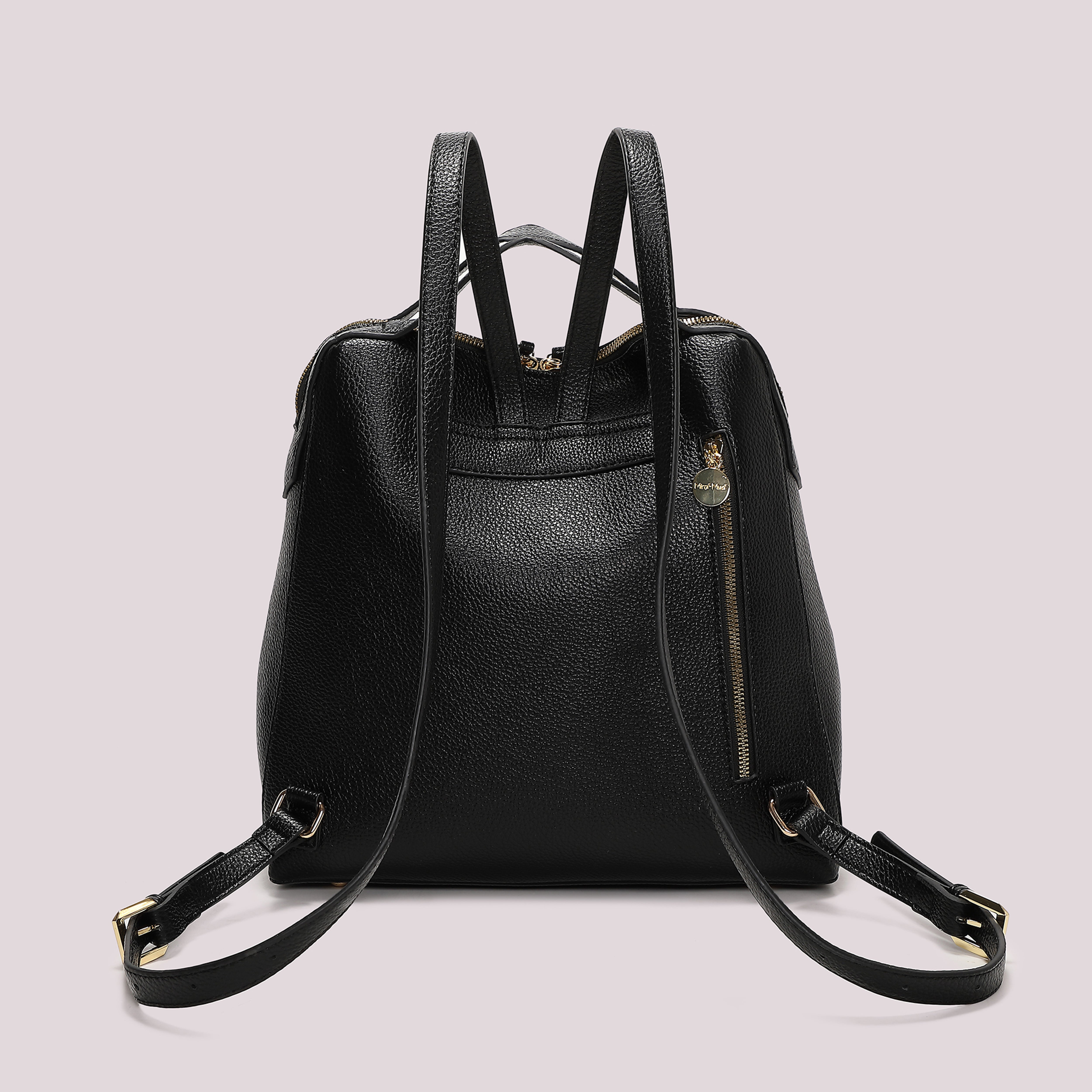 Mimi Mua Zaino Tira Zip Zaino Ecopelle Quadrato