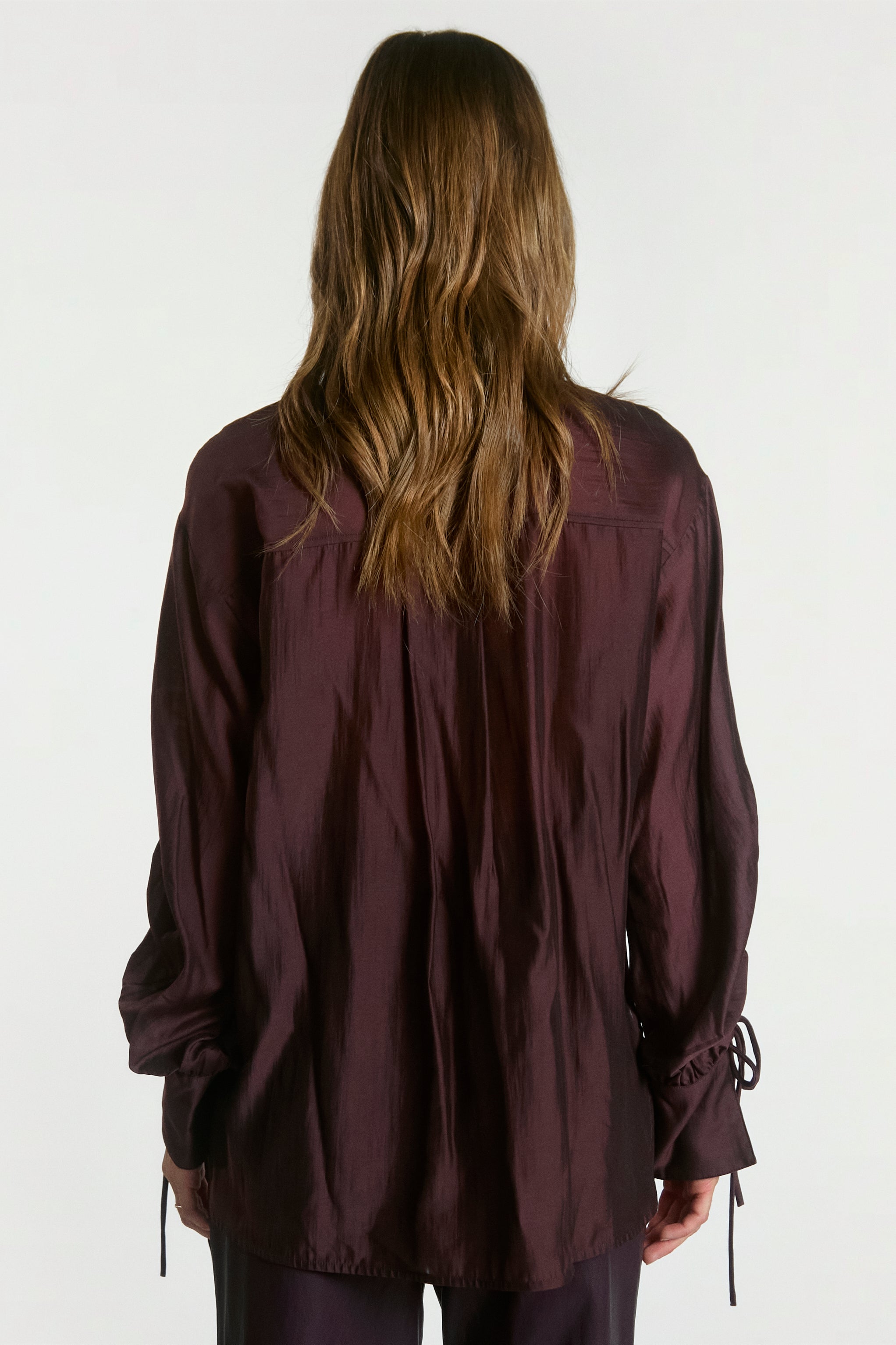Aaiko Marel camicia bordeaux manica lunga