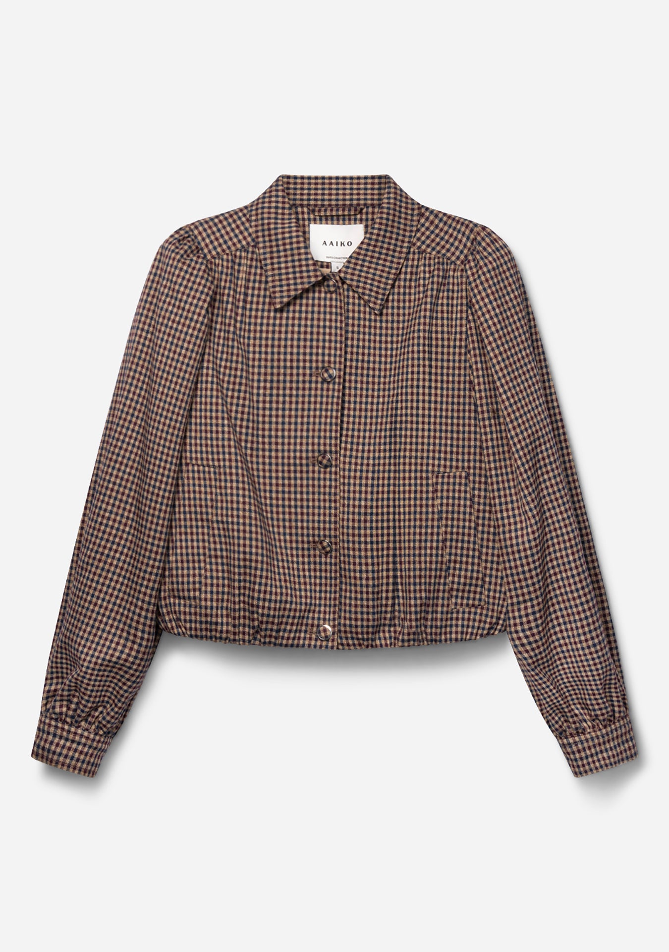 Aaiko Sandy giacca bordeaux quadri bottoni