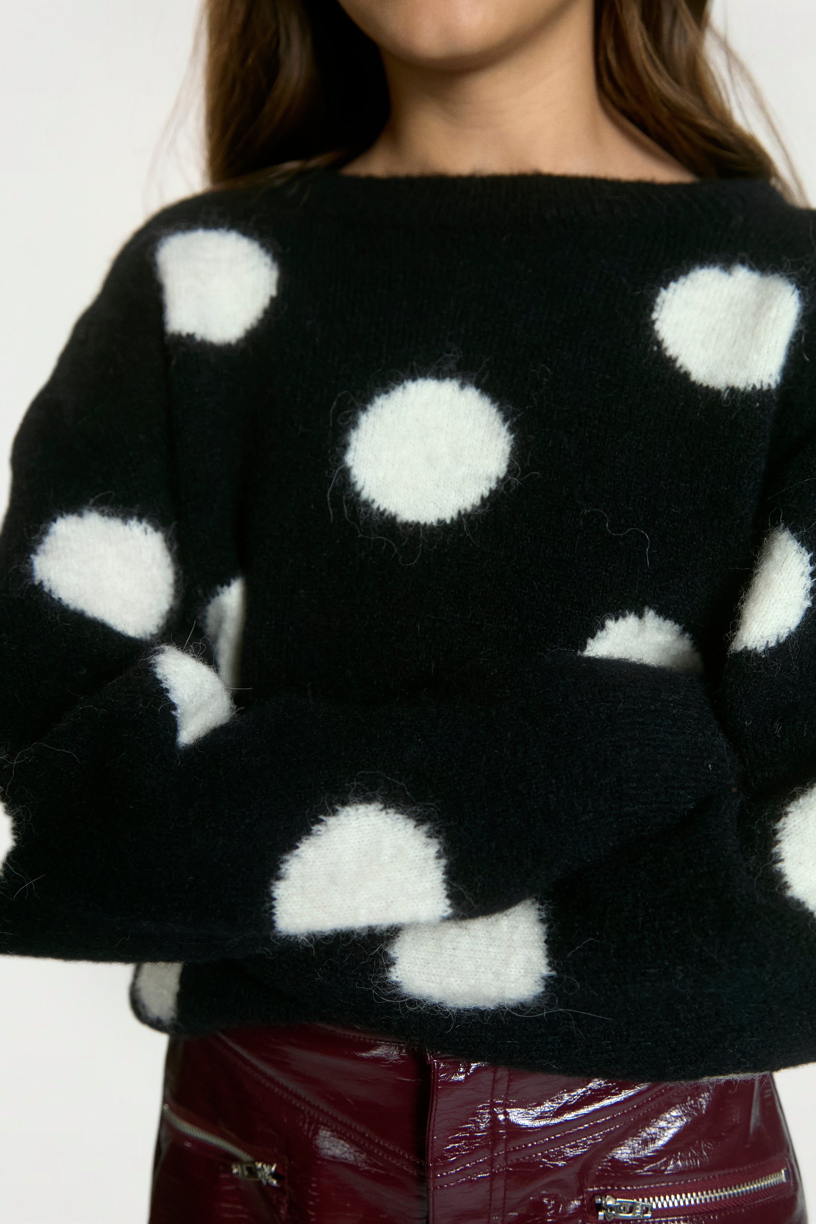 Aaiko Oris maglione nero pois alpaca