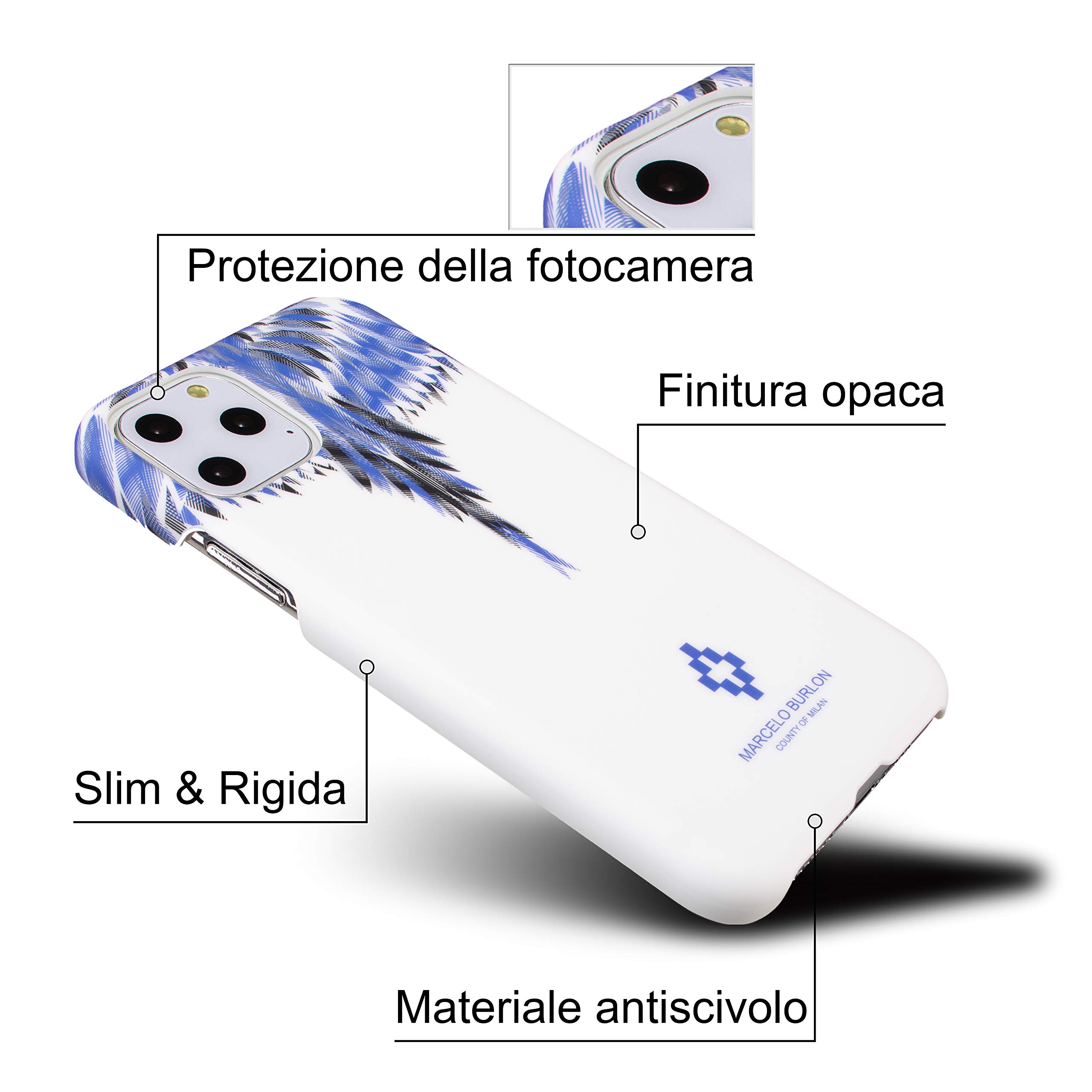 Marcelo Burlon County of Milan cover iPhone 11 Pro Max rigida