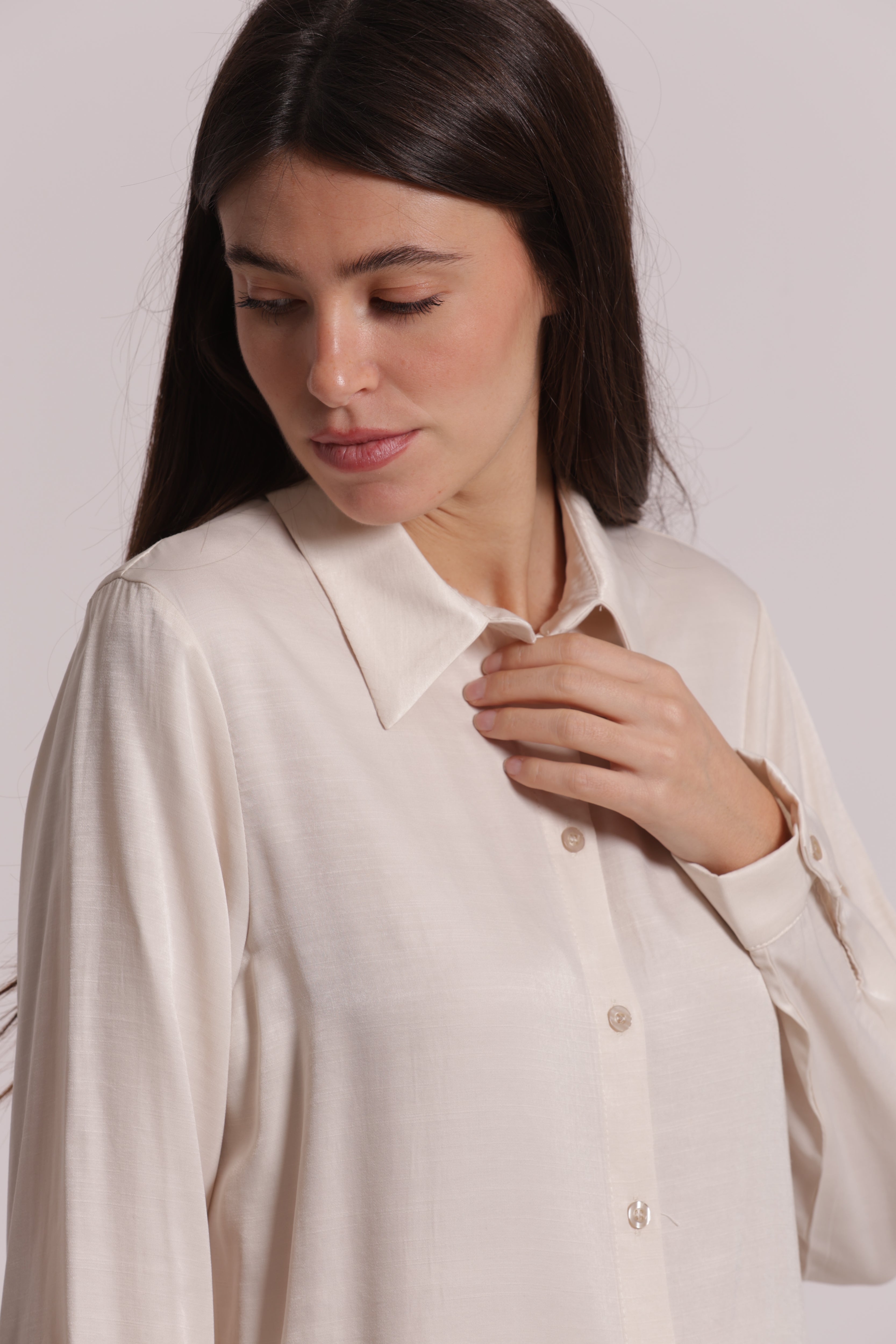 Mimi Mua Camicia Uomo Mano Seta viscosa nera