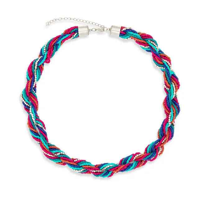 On Earth Cooperative Collection Treccia collana vetro 58 cm