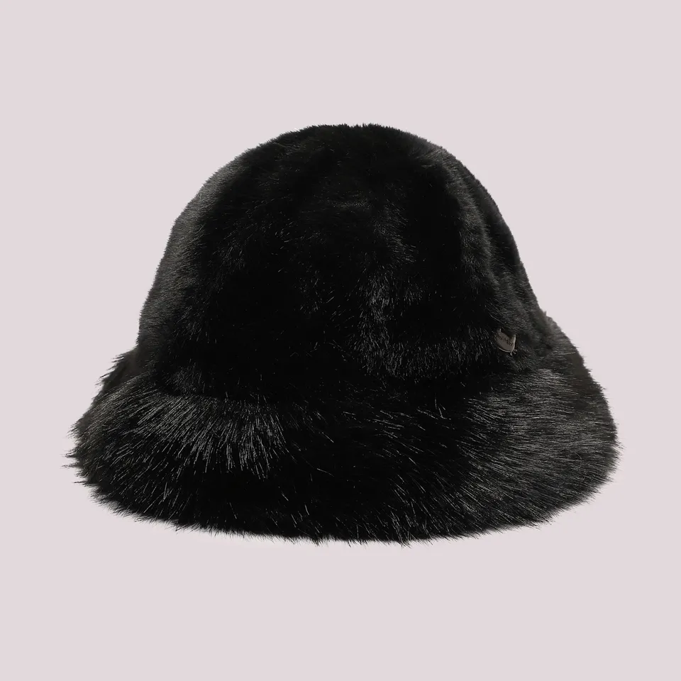 Mimi Mua Cloche Eco Pelliccia Cappello Nero