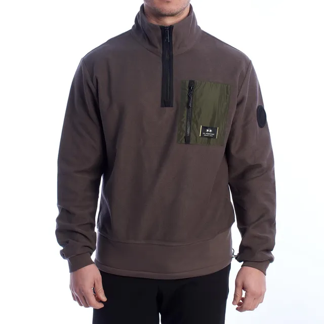 La Martina YMF601-FP565 Felpa uomo pile mezza zip M