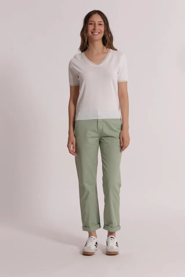 Mimi Mua Chinos pantalone burro cotone