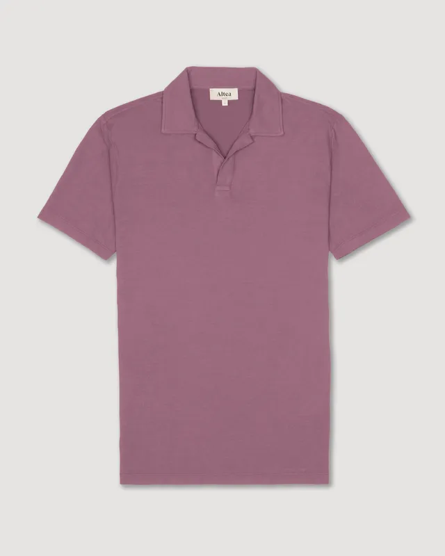 Altea Dennis polo cotone viola collo aperto