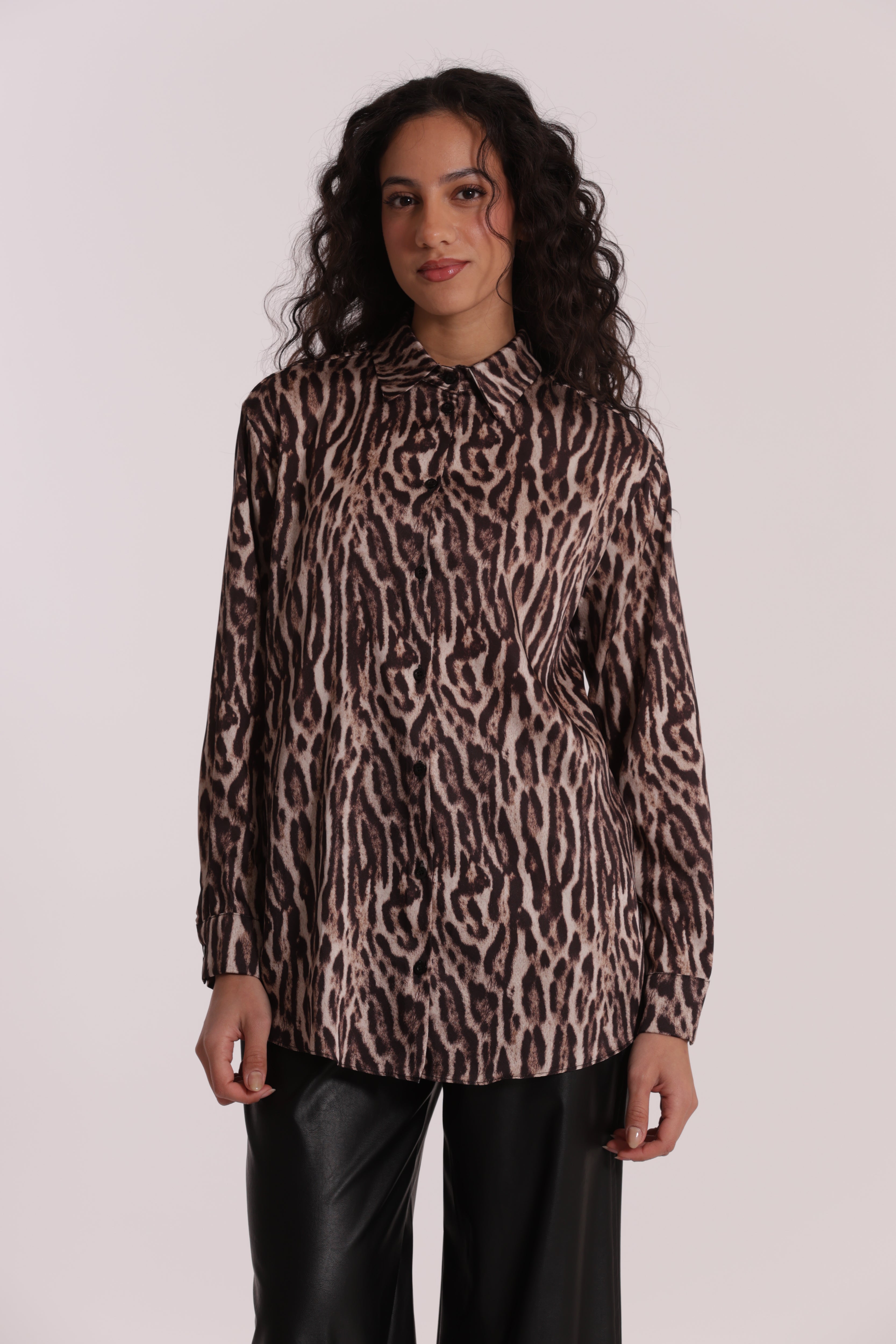 Mimi Mua Camicia Uomo Fantasia Animalier Camicia Burgundy maculata
