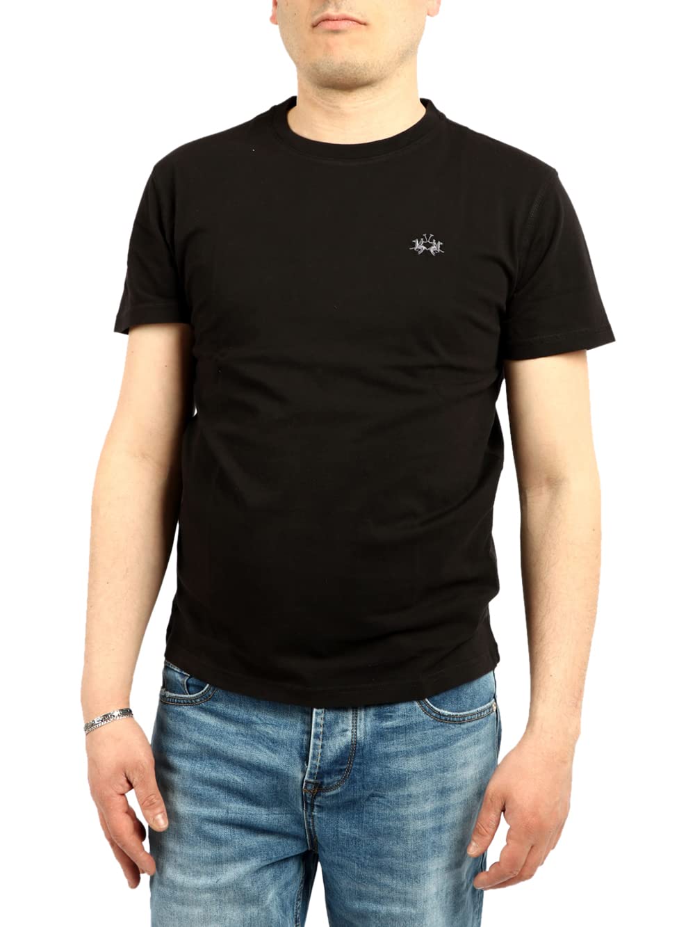 La Martina Serge t-shirt uomo cotone blu taglia M