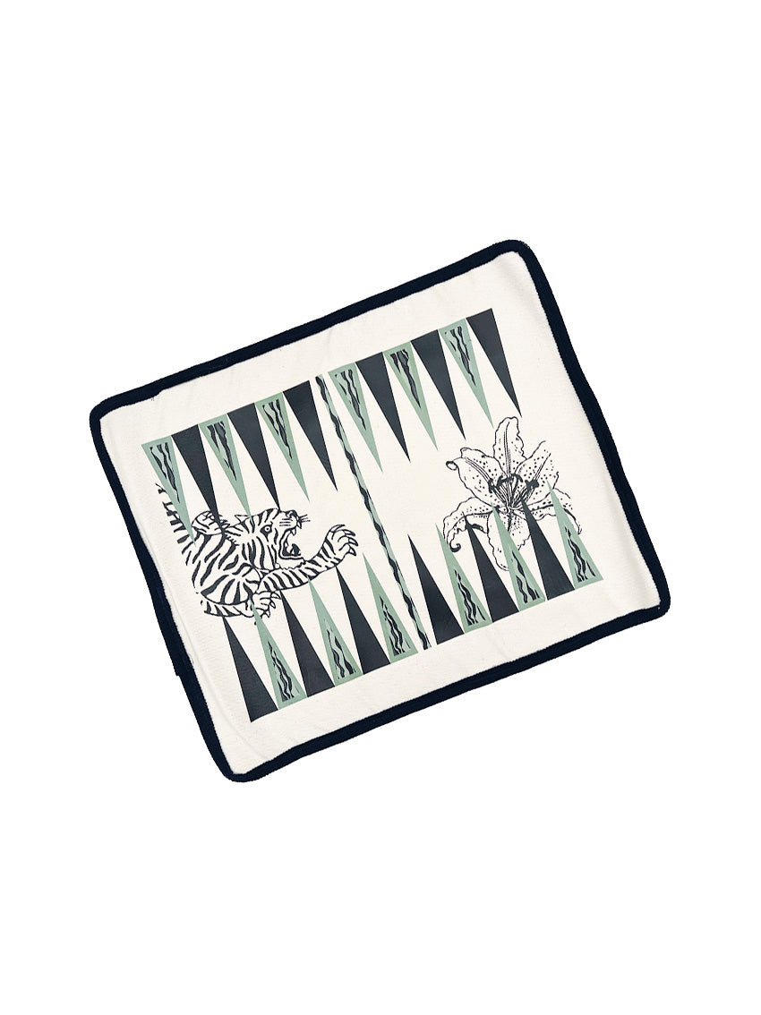 Giglio Tigrato Travel Backgammon gioco da viaggio arrotolabile