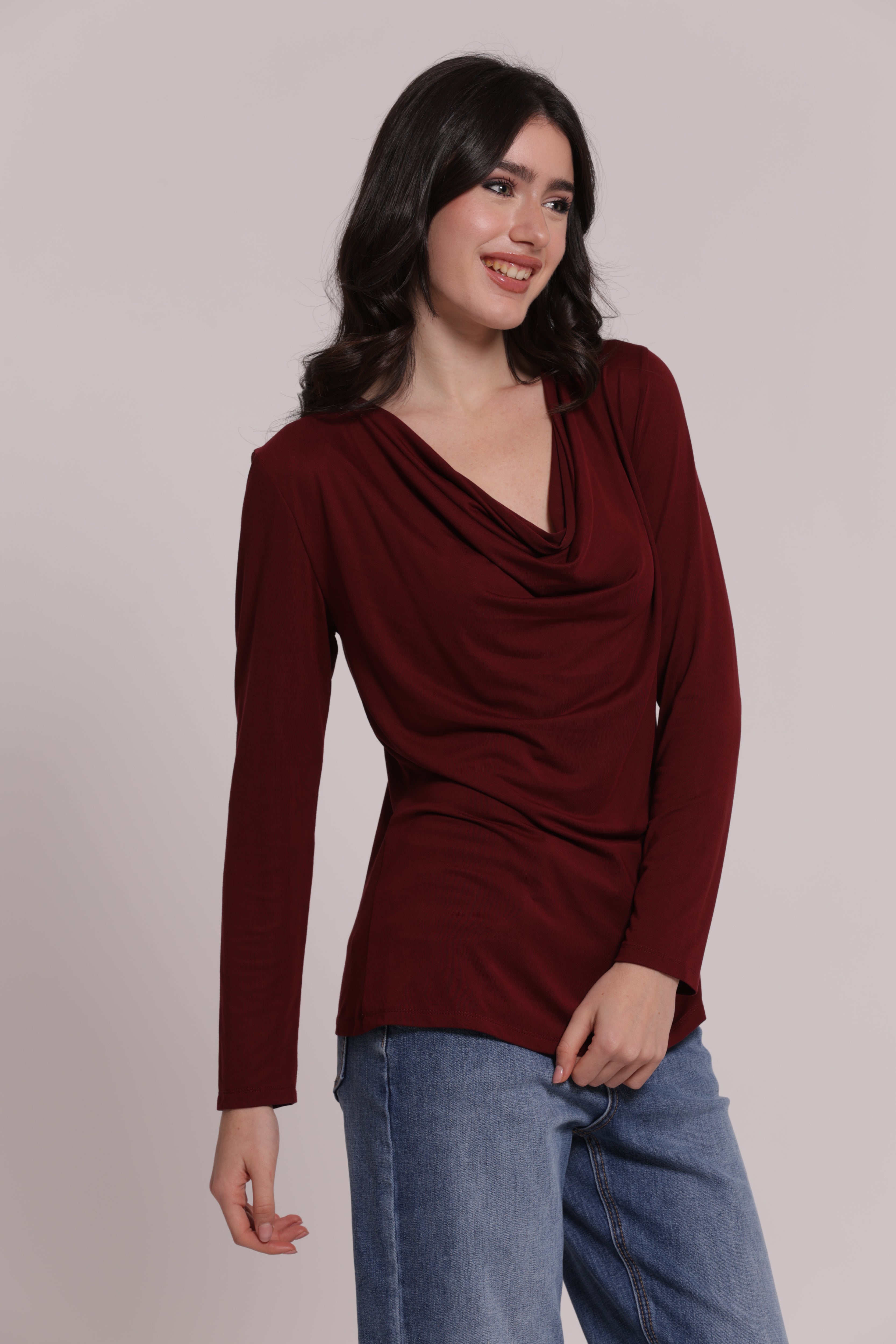 Mimi Mua blusa con scollo drappegiato blusa nero S