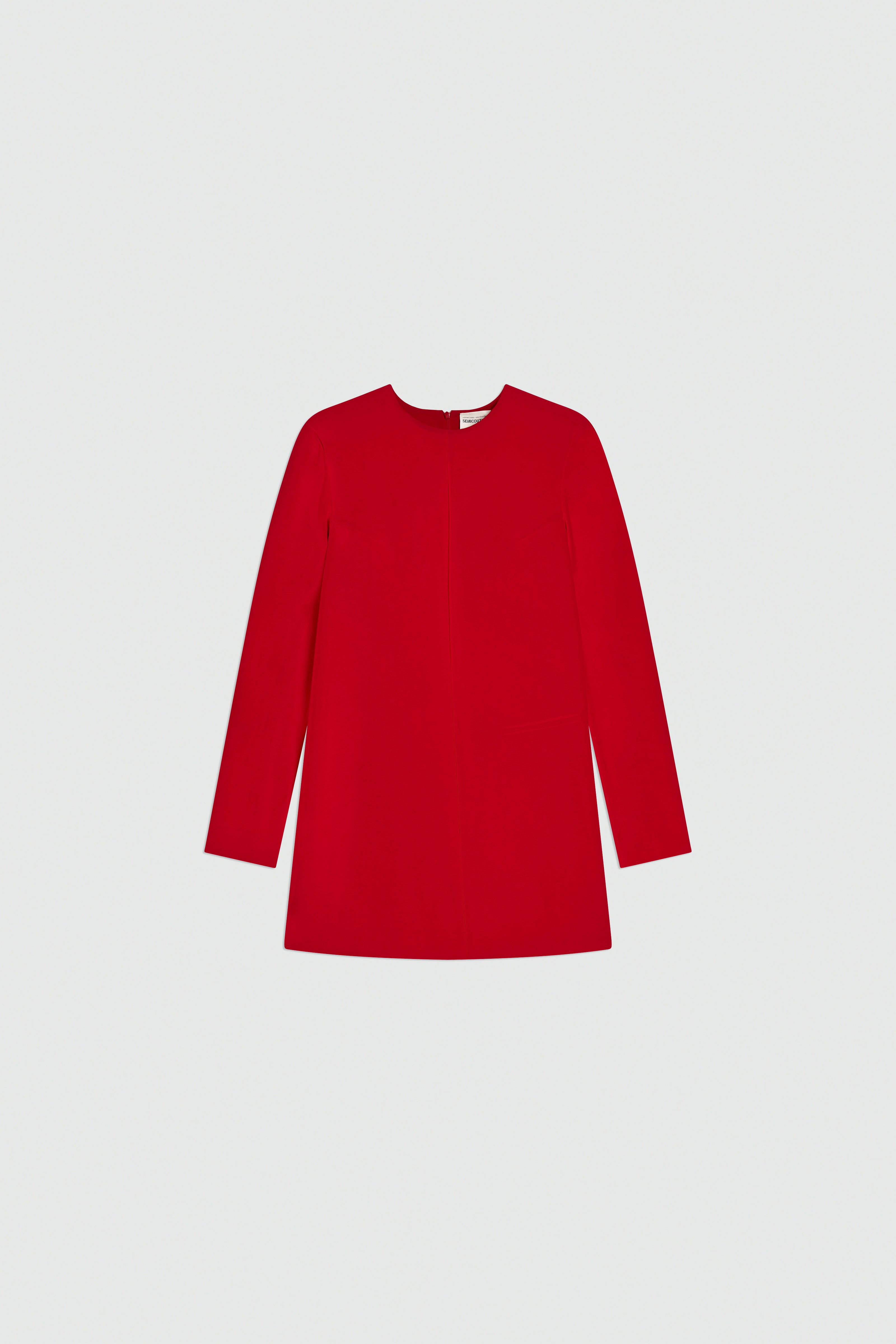 Semicouture Celeste abito cadì rosso lacca