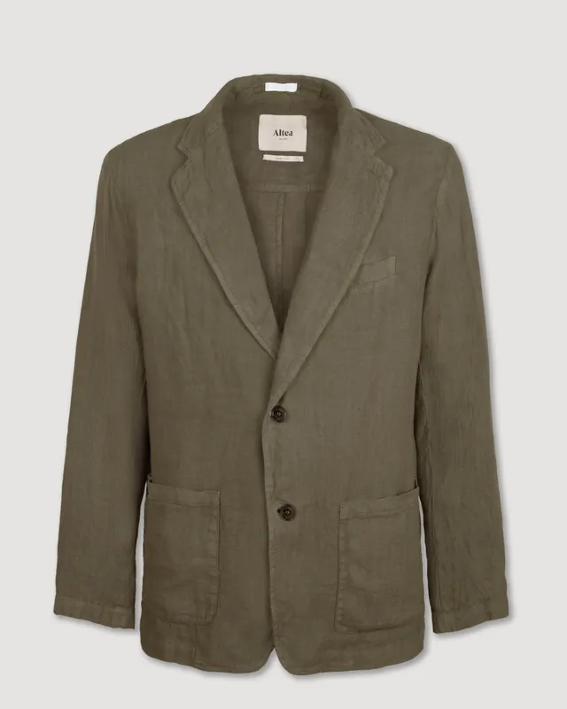 Altea Aaron Blazer Lino Army Sfoderato