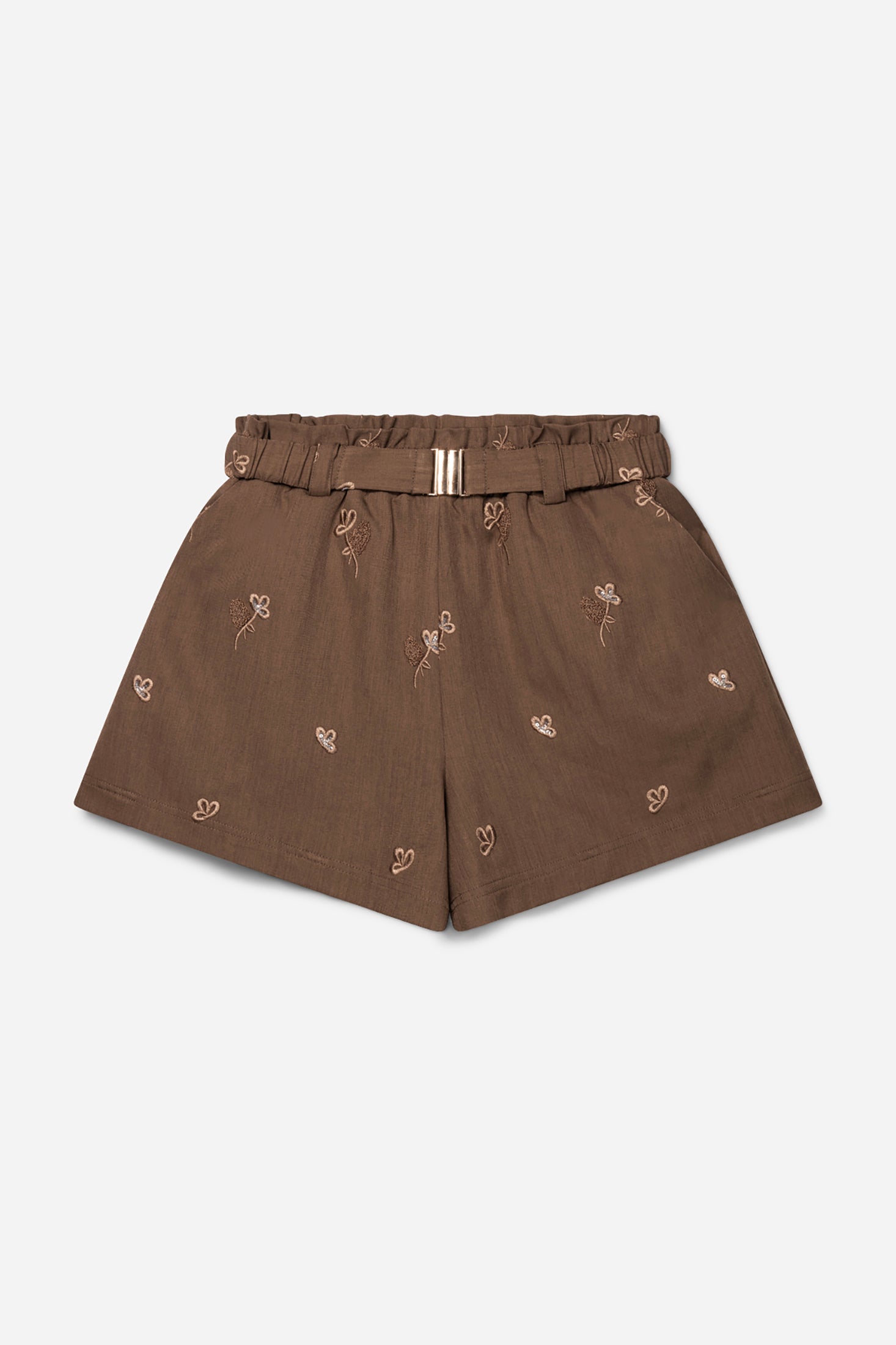 Aaiko Rikkie shorts verde con cintura donna