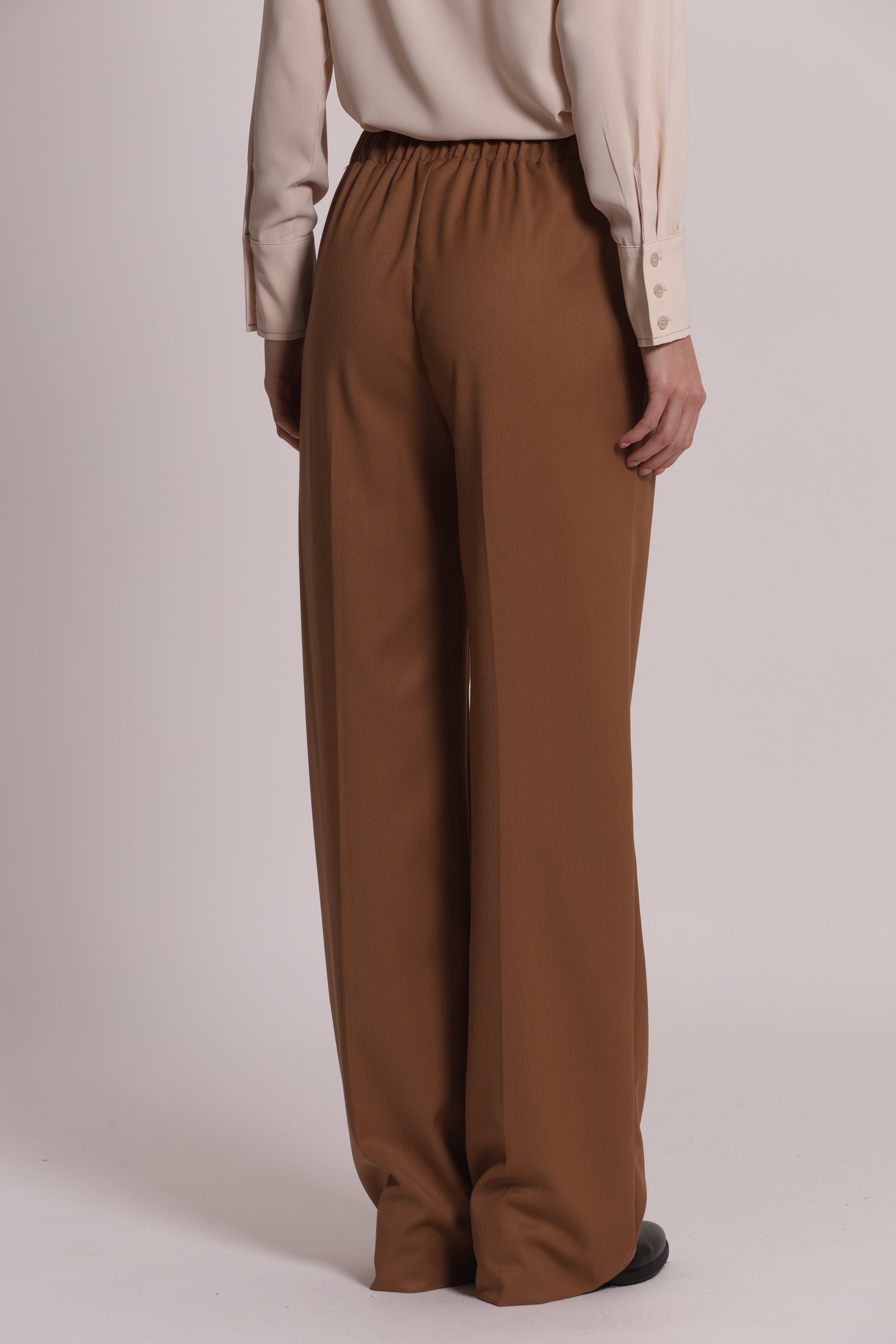 Mimi Mua Palazzo Vanz Pantalone Nero a Gamba Larga