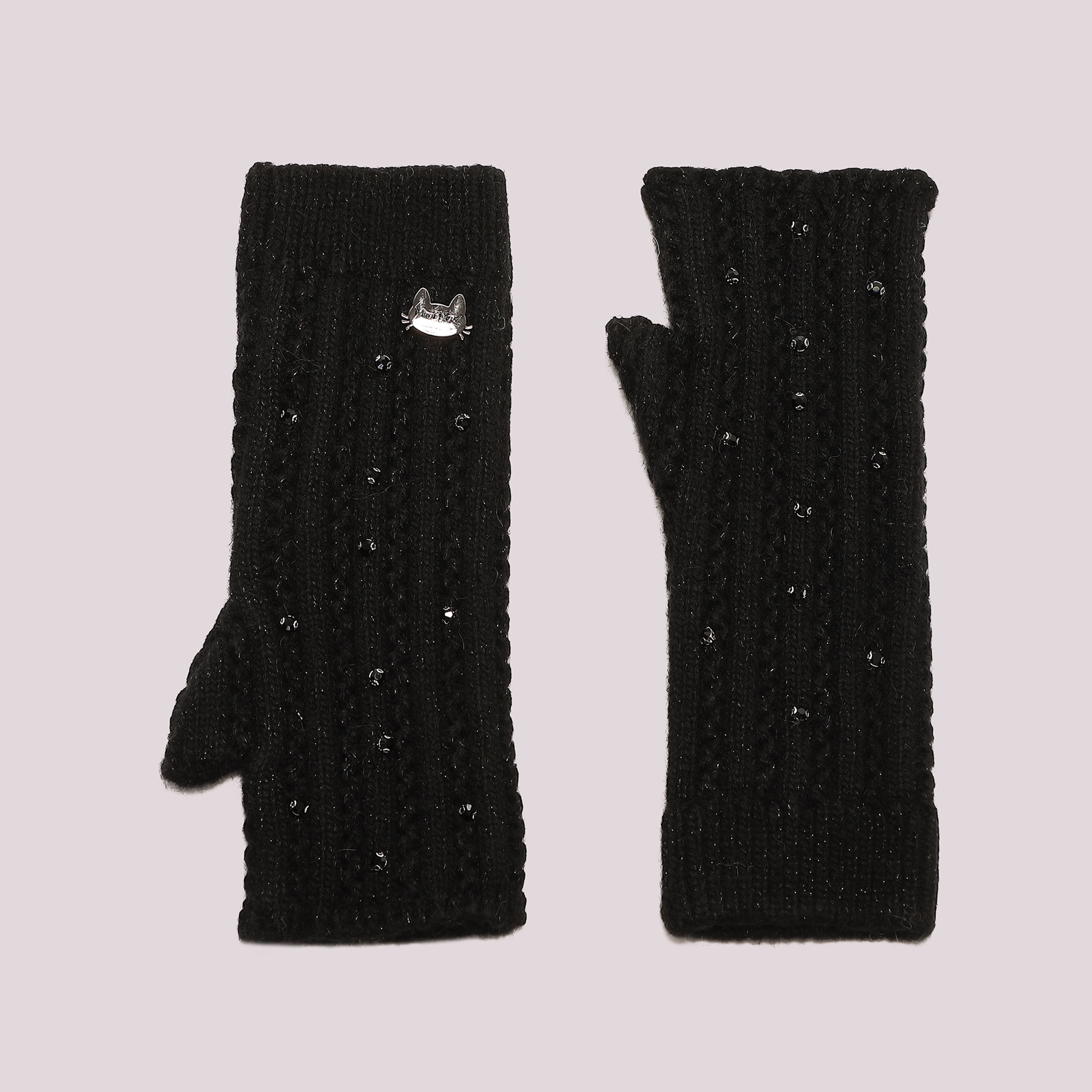 Mimi Mua Trecce Strass Manicotti Nero