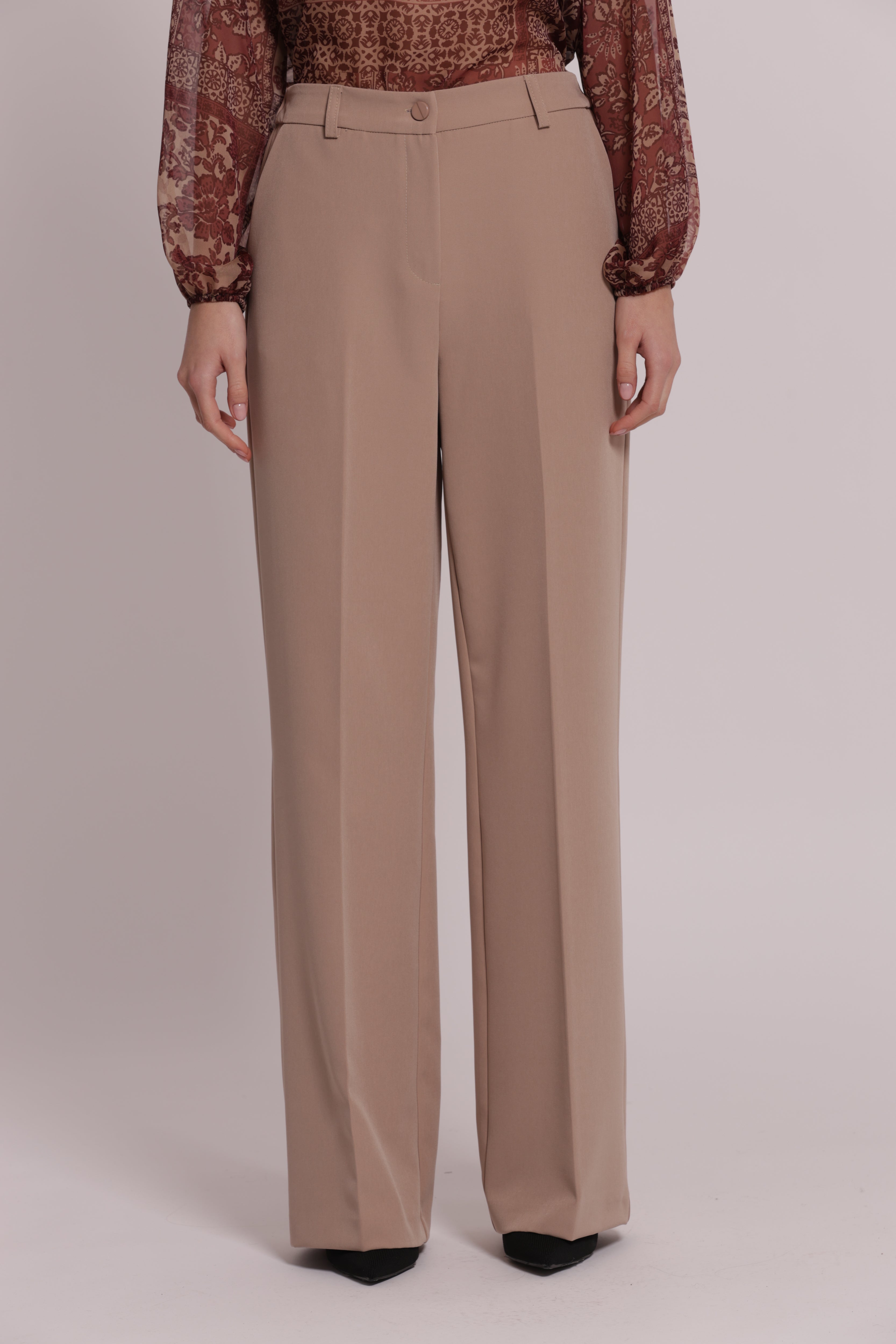 Mimi Mua Palazzo elastico pantalone palazzo tessuto tecnico