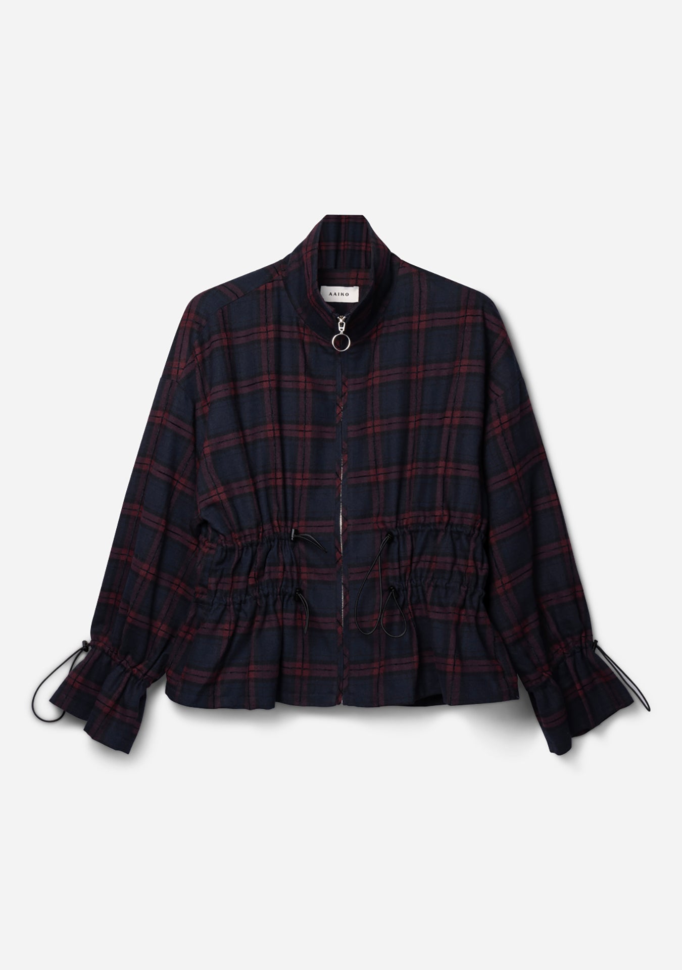 Aaiko Melor giacca night blue quadri zip