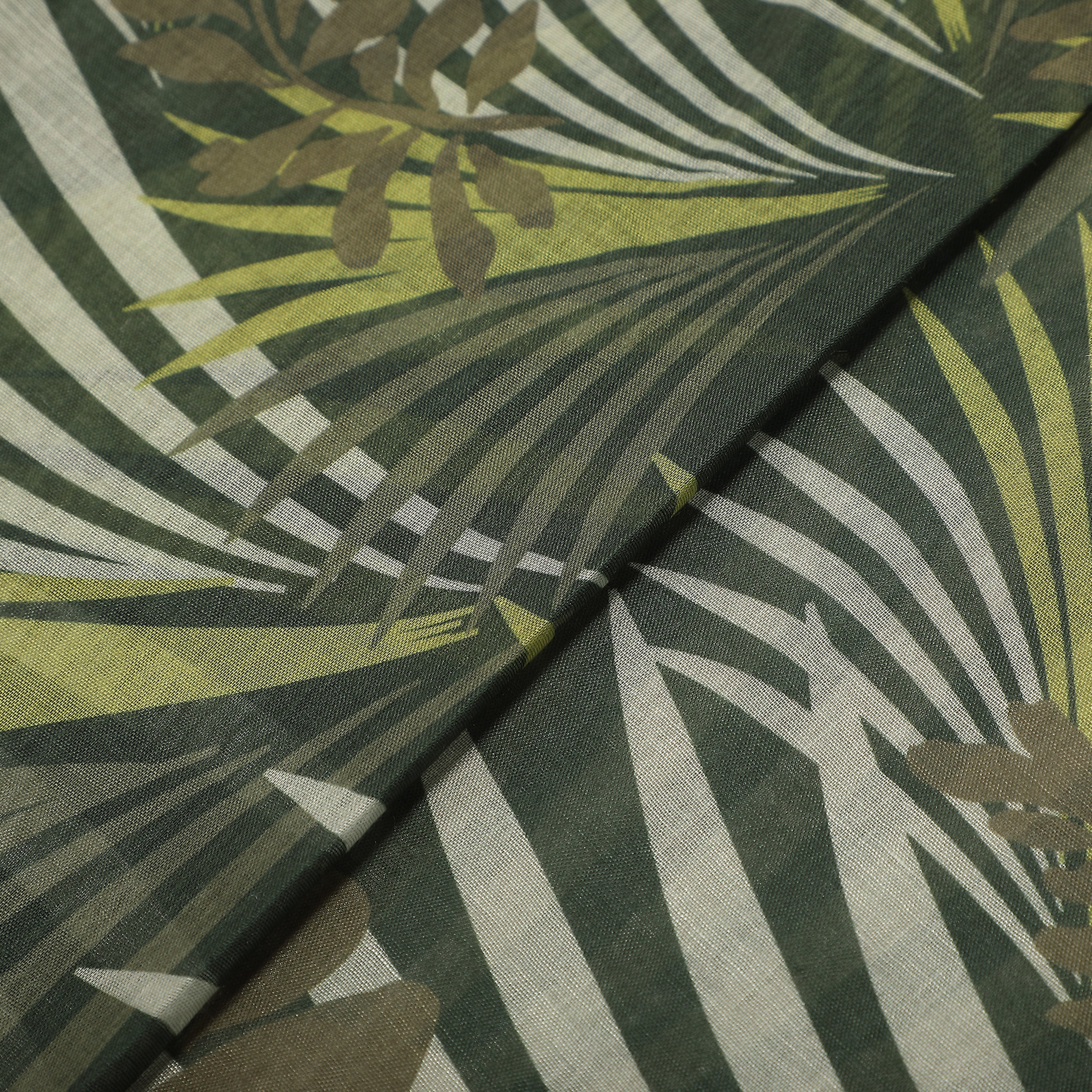 Mimi Mua Foulard Palme Foglia 180x80 Verde