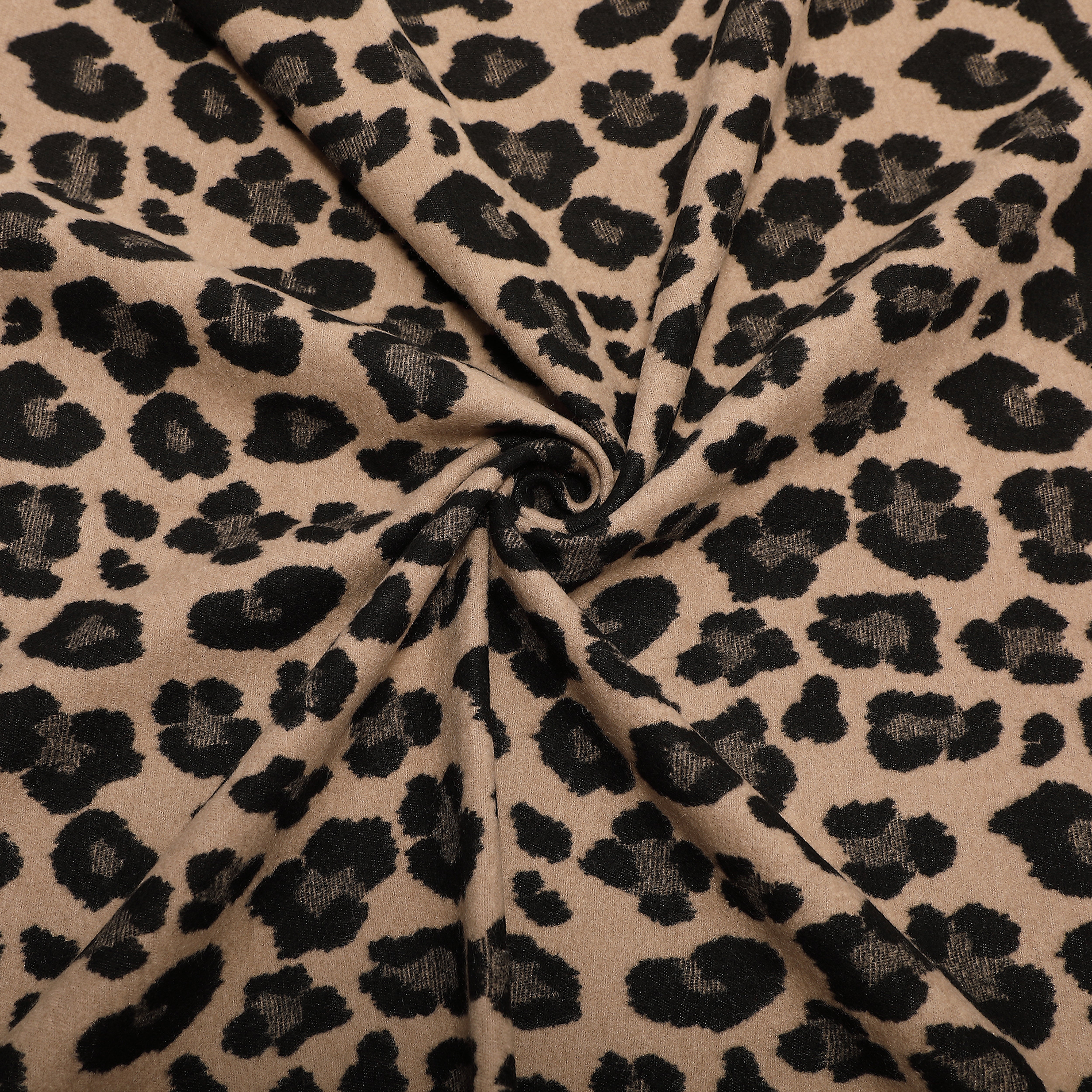 Mimi Mua sciarpa maculato tre misure nero beige calda