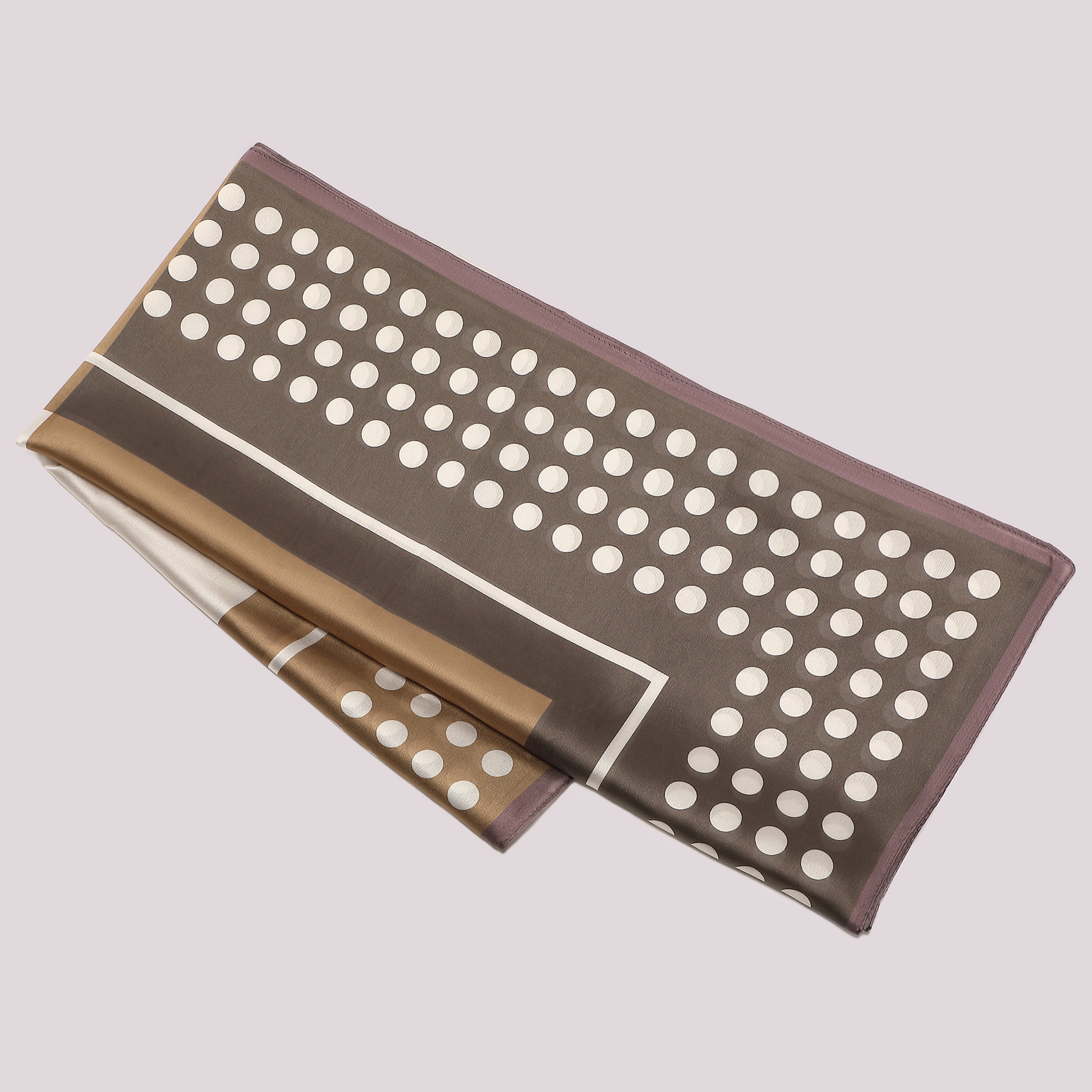 Mimi Mua Foulard Cornice Pallini 90x90 Moro