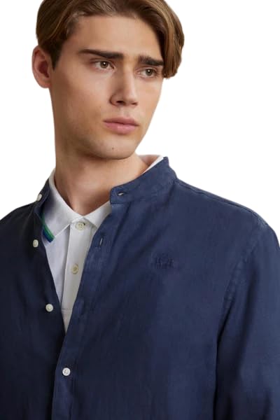 La Martina MCC035 TL144 camicia coreana lino uomo