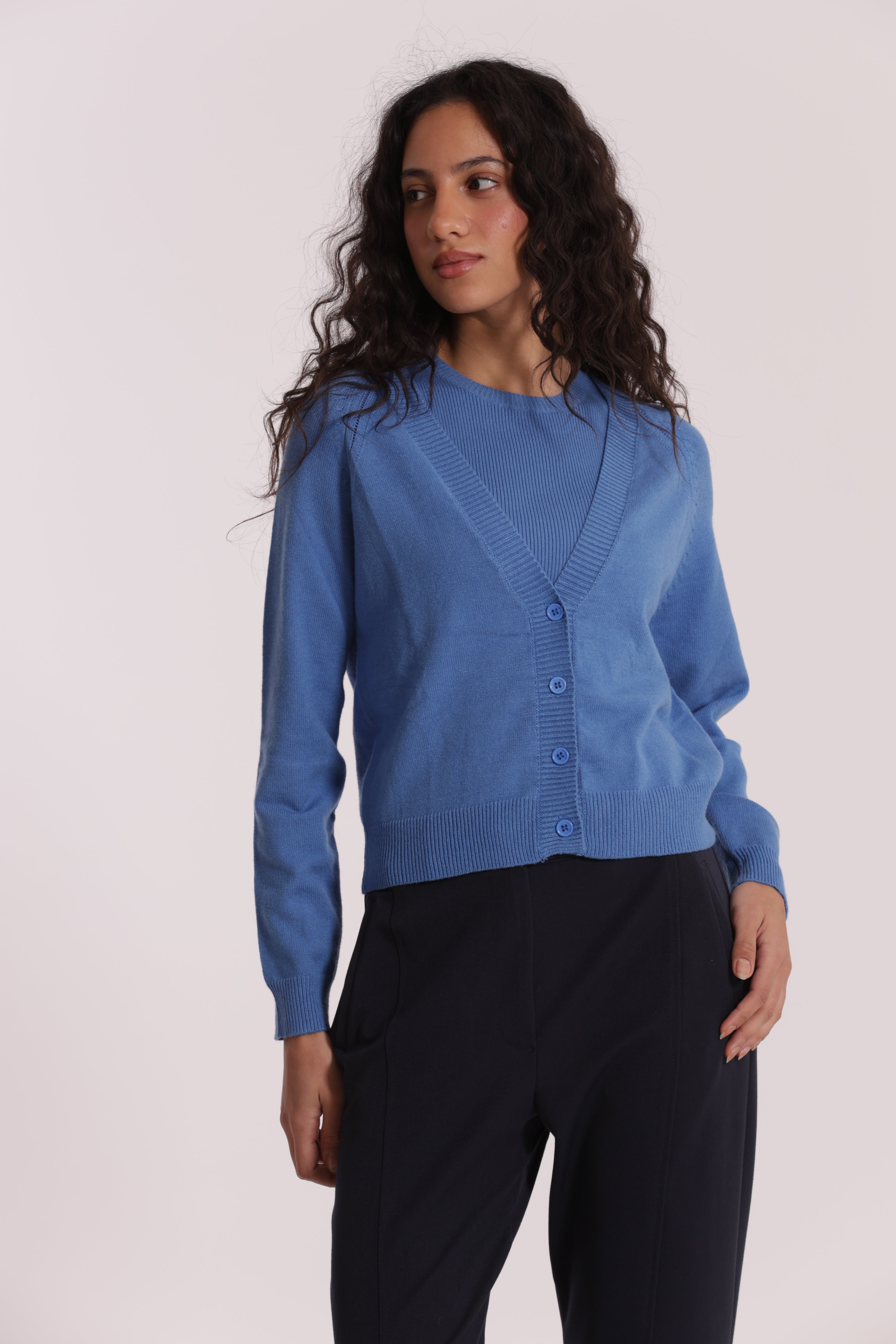 Mimi Mua Bottoni Gioiello cardigan nero viscosa